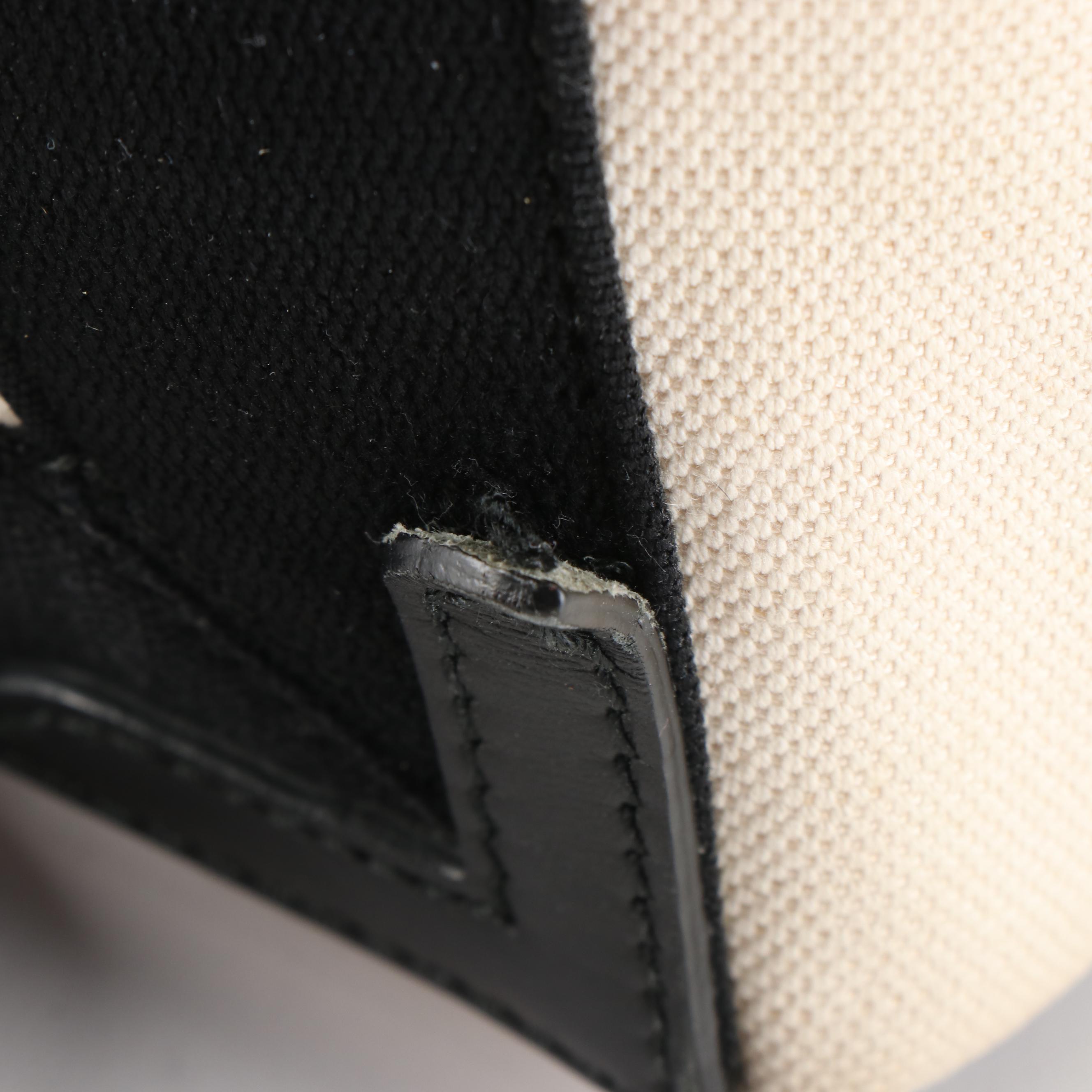 Balenciaga Tote Bag in Canvas and Black Leather