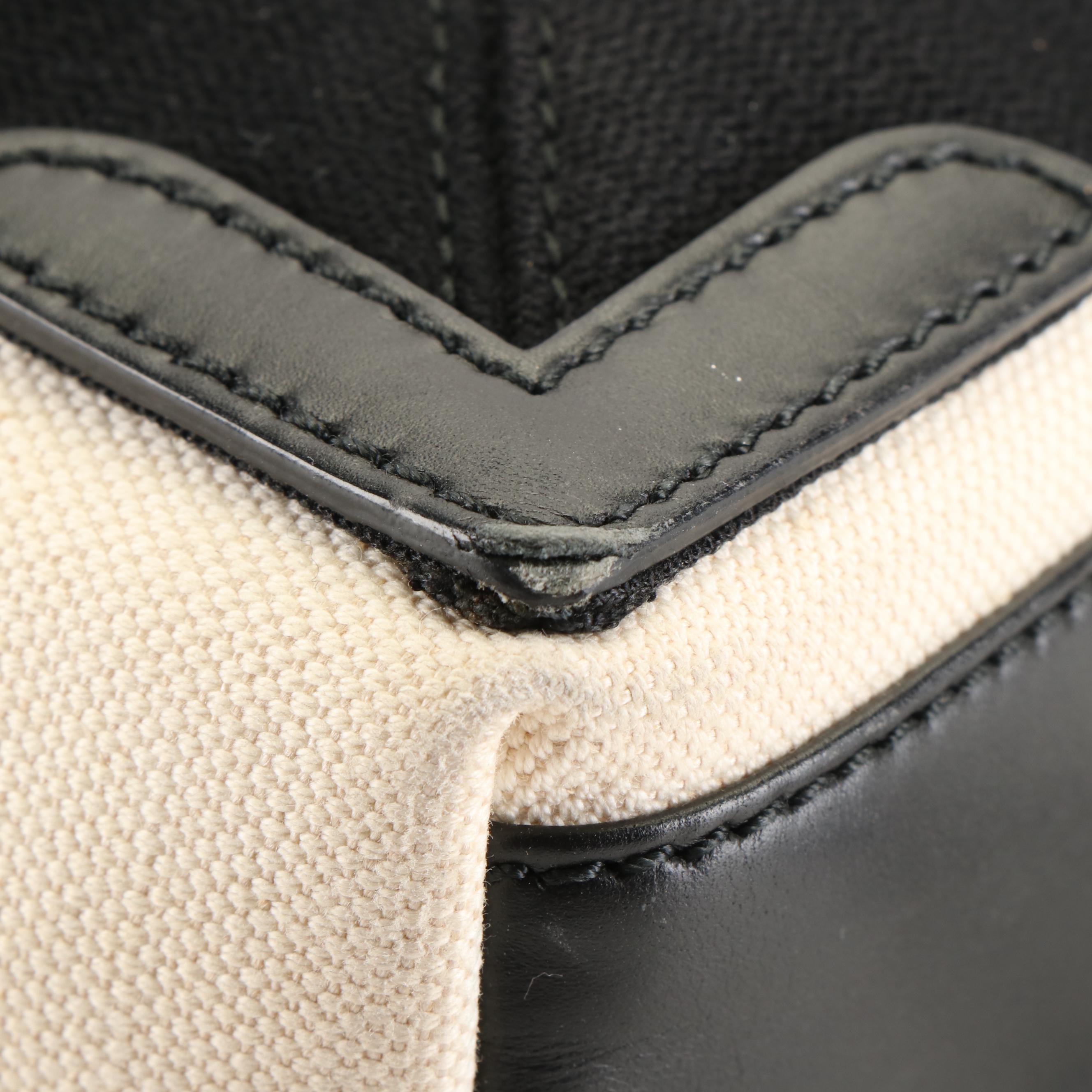 Balenciaga Tote Bag in Canvas and Black Leather