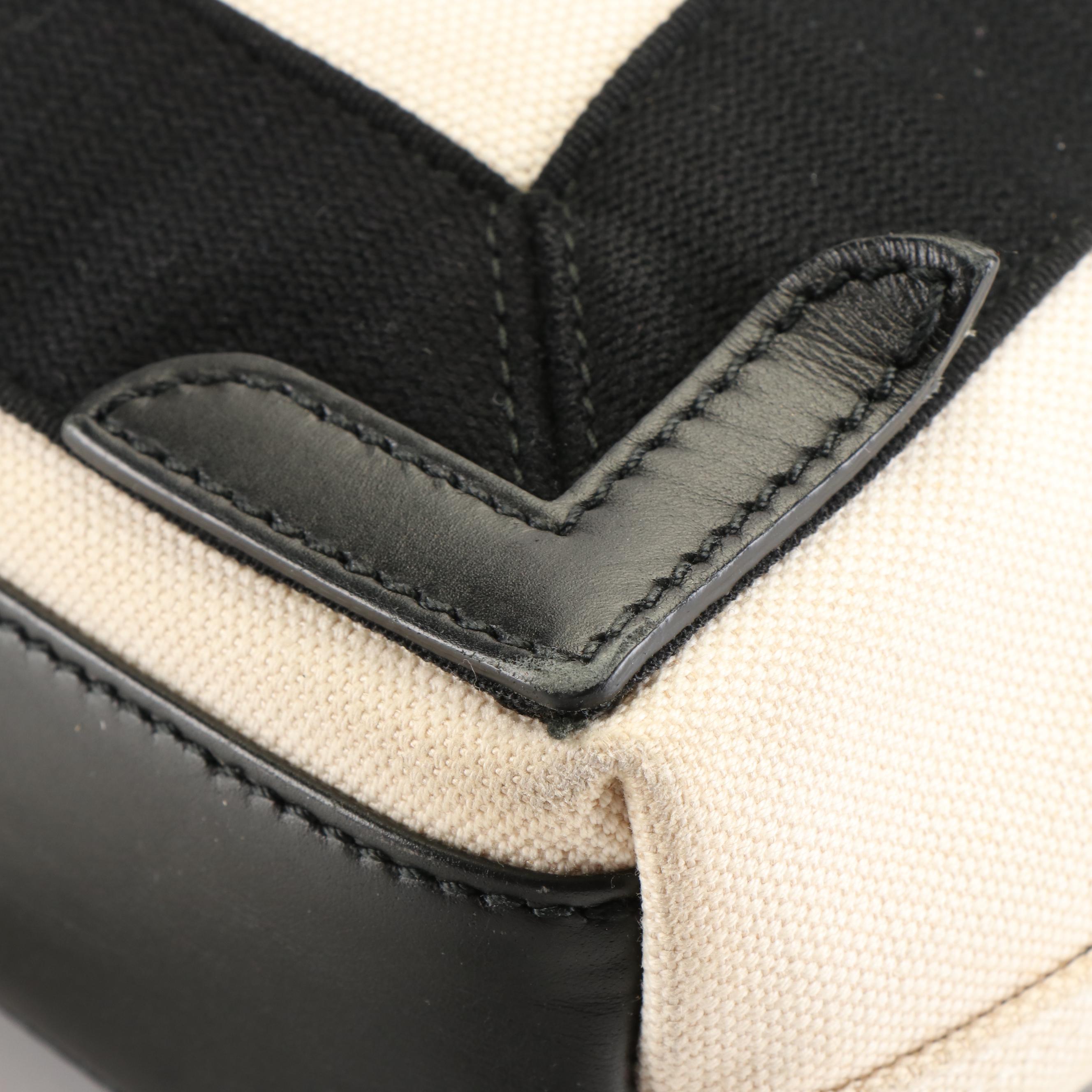 Balenciaga Tote Bag in Canvas and Black Leather