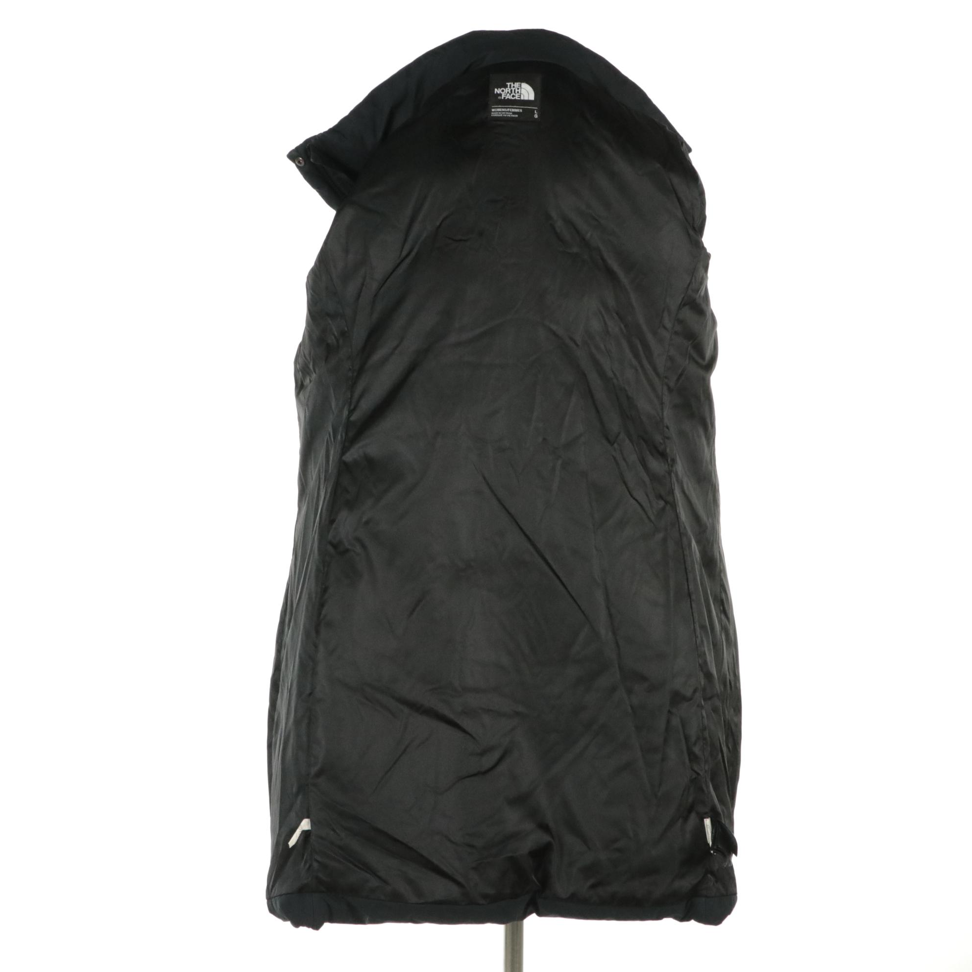 The North Face Navy Quilted Mid-Length Puffer Jacket