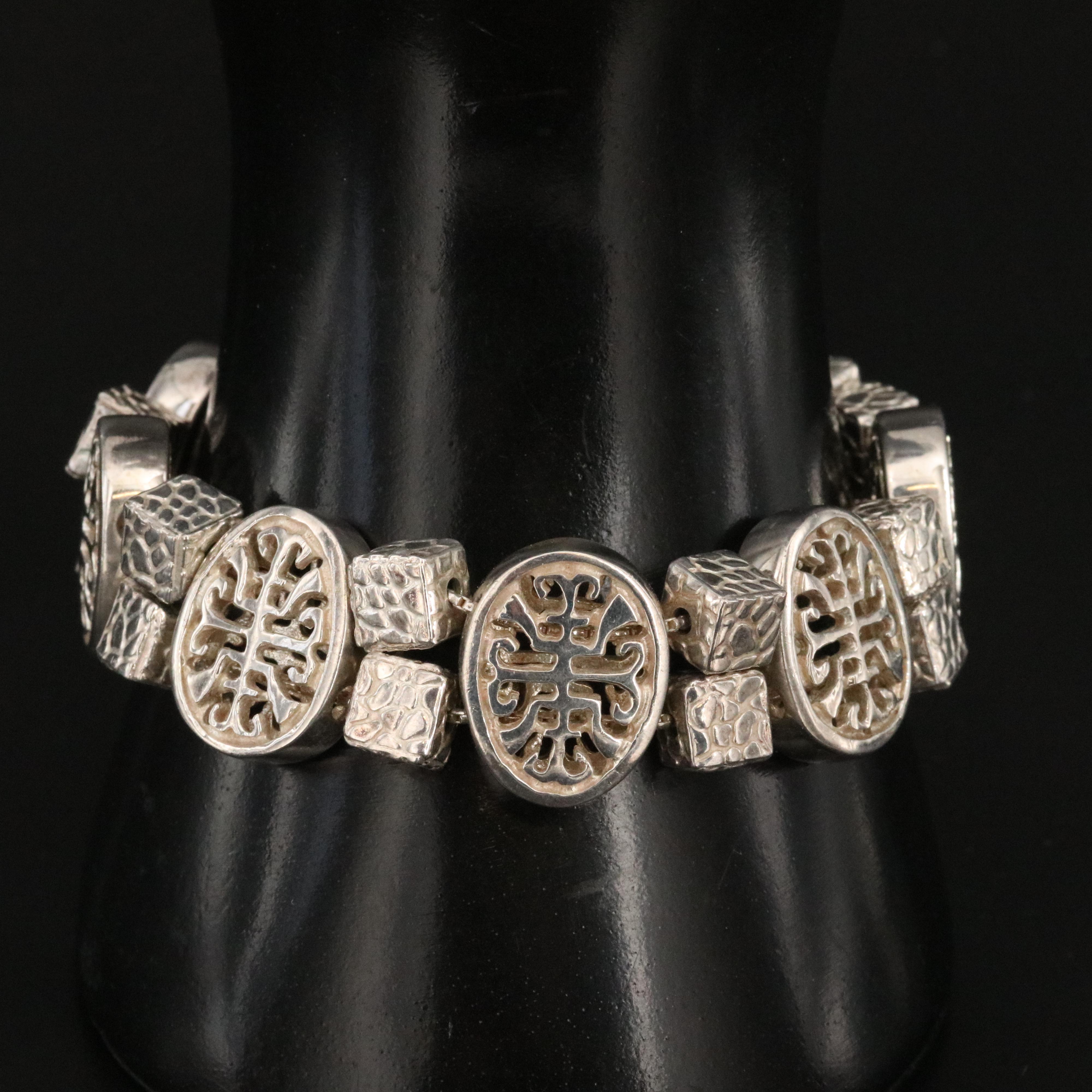 Sterling Longevity Bead Bracelet