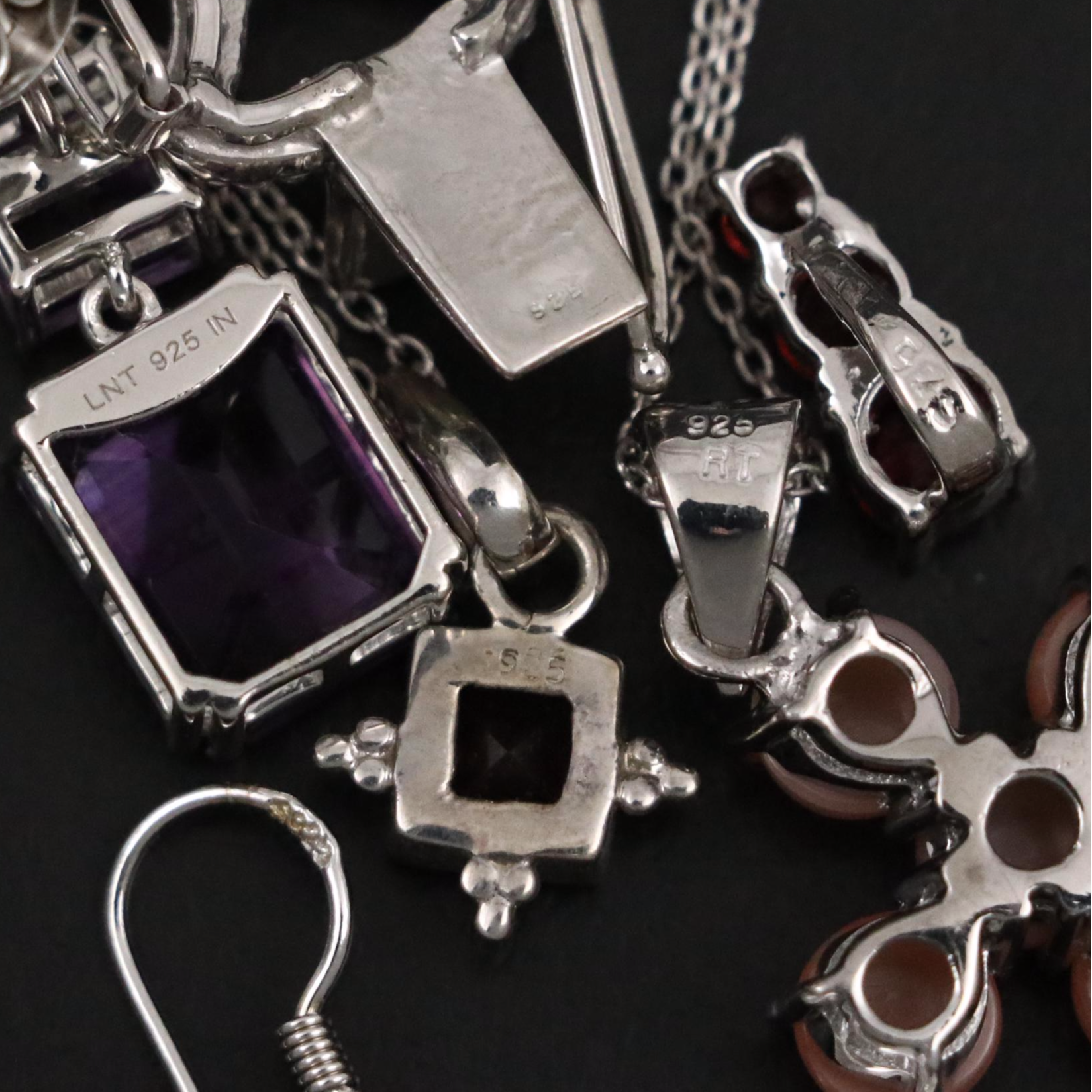 17 Assorted Sterling Silver Bracelets, Earrings, Necklaces, Pendants, and Rings