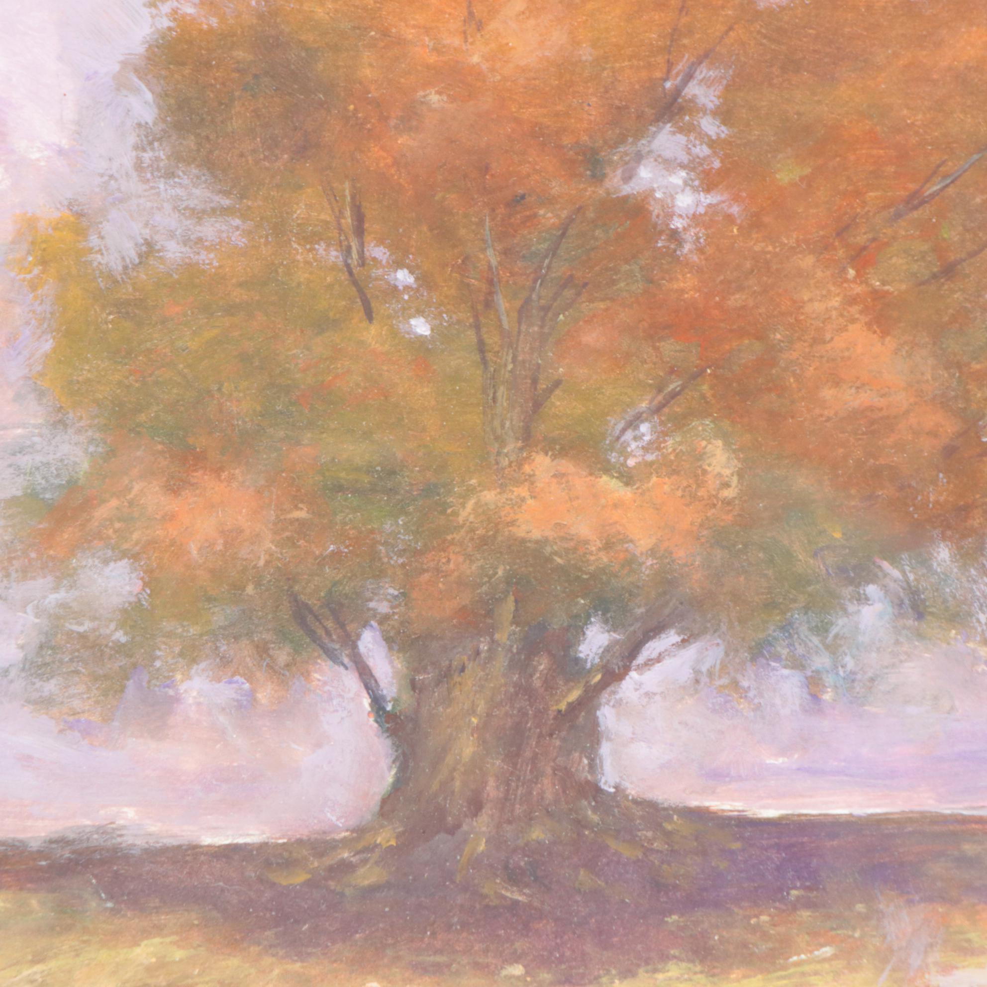 Robert Riddle-Baker Landscape Acrylic Painting "Fall Touches The Air," 2025
