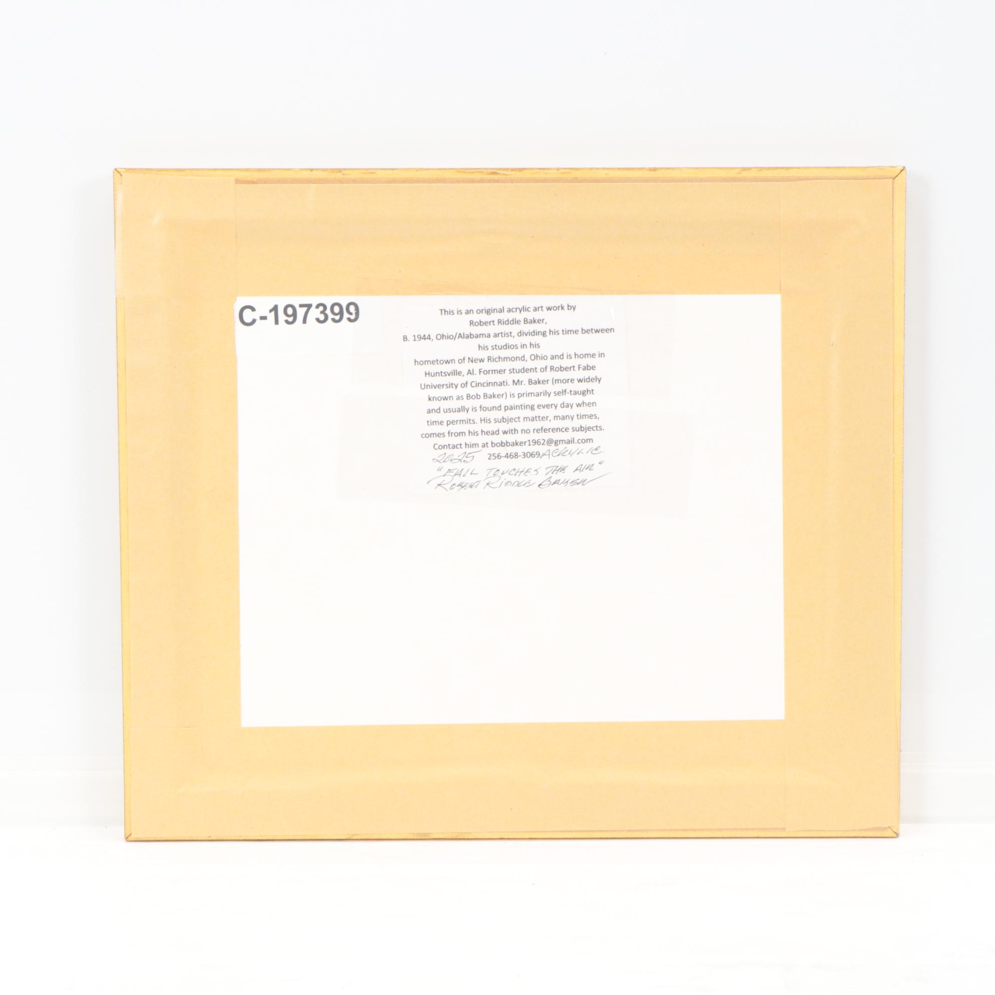 Robert Riddle-Baker Landscape Acrylic Painting "Fall Touches The Air," 2025