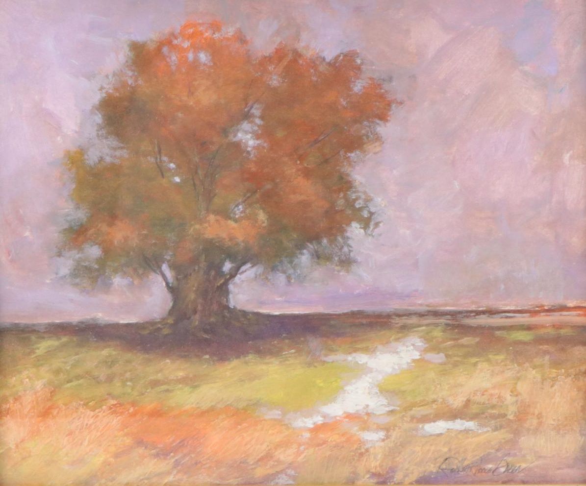 Robert Riddle-Baker Landscape Acrylic Painting "Fall Touches The Air," 2025