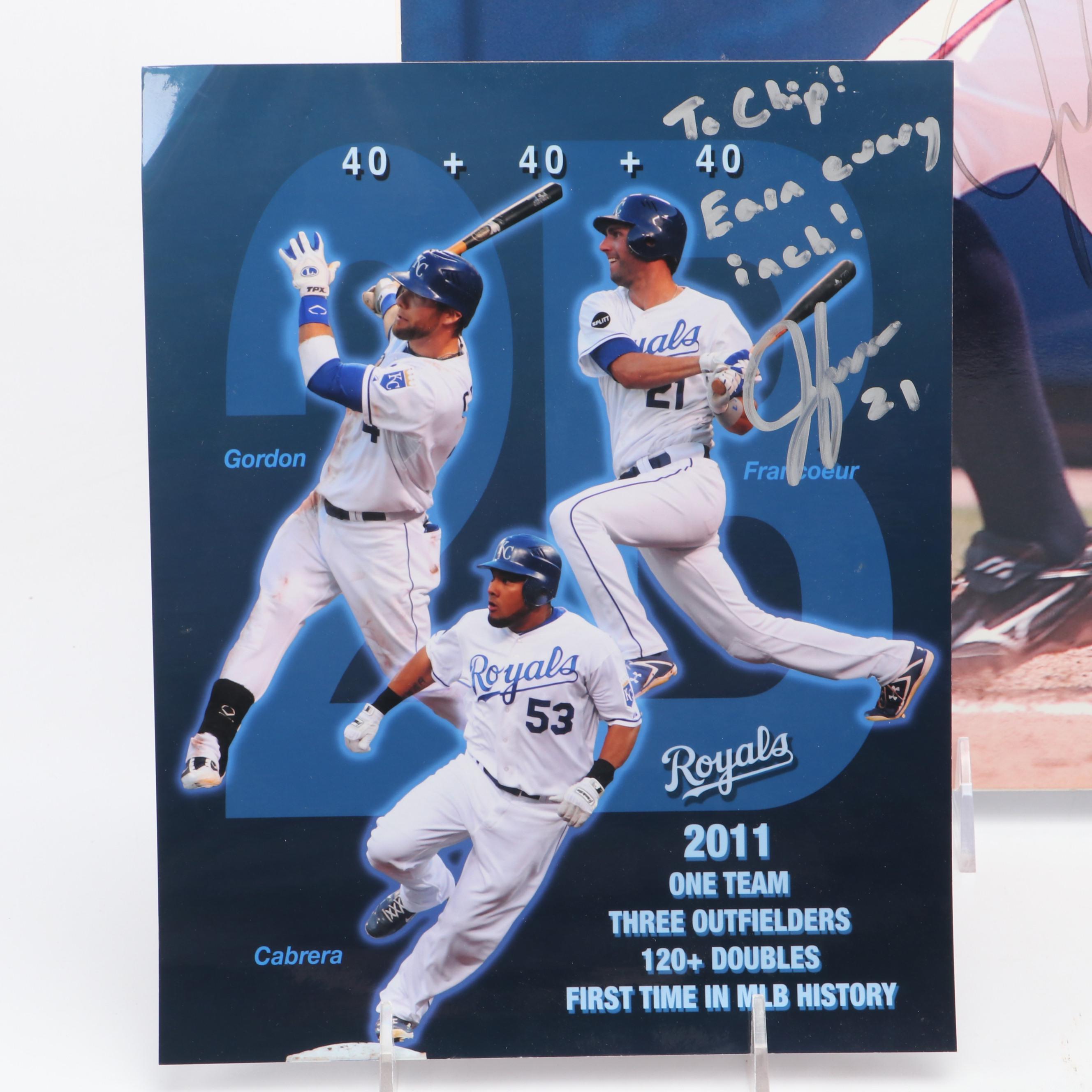 Jeff Francoeur Signed Atlanta Braves and Kansas City Royals Baseball Prints