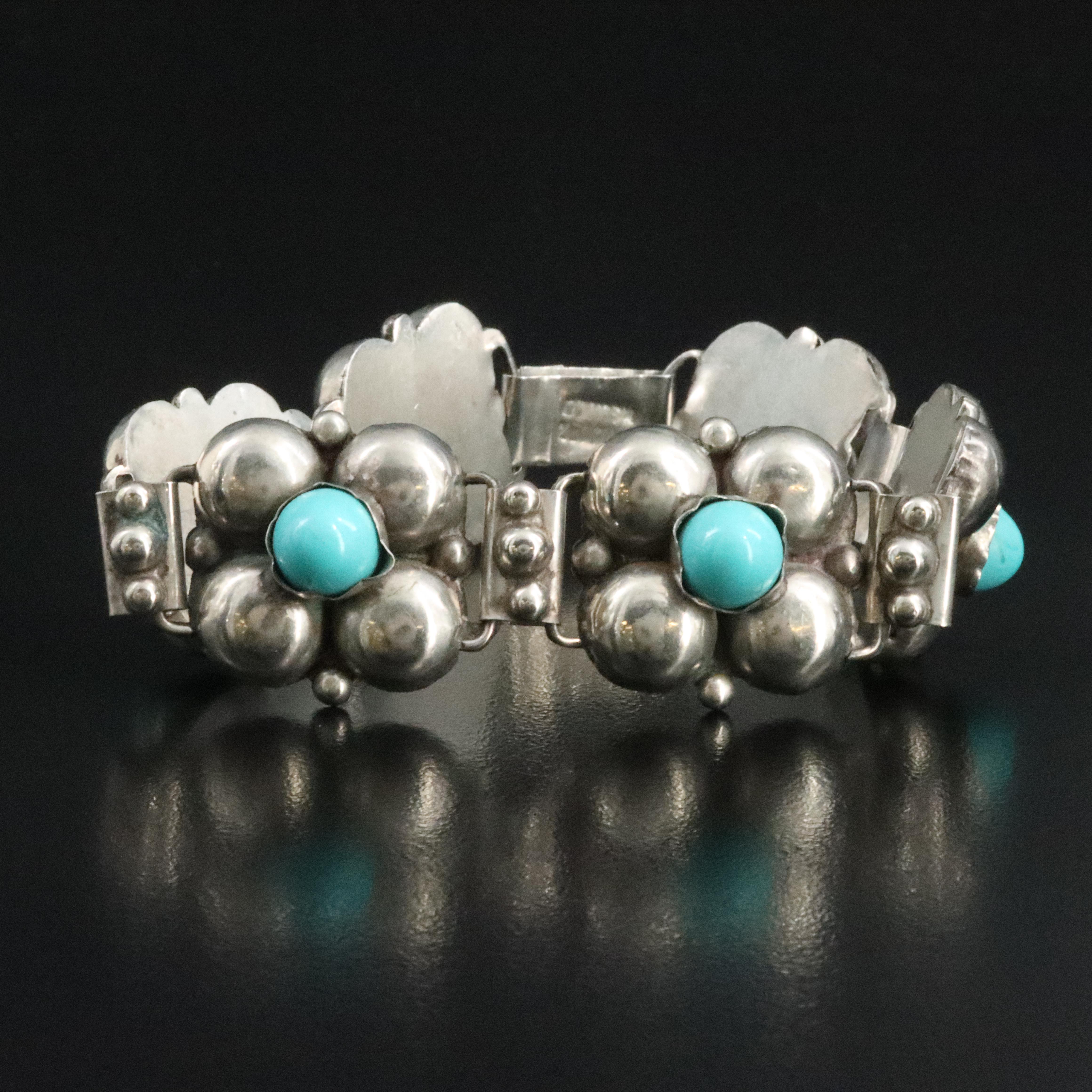 Mexican Modern Faux Turquoise Bracelet
