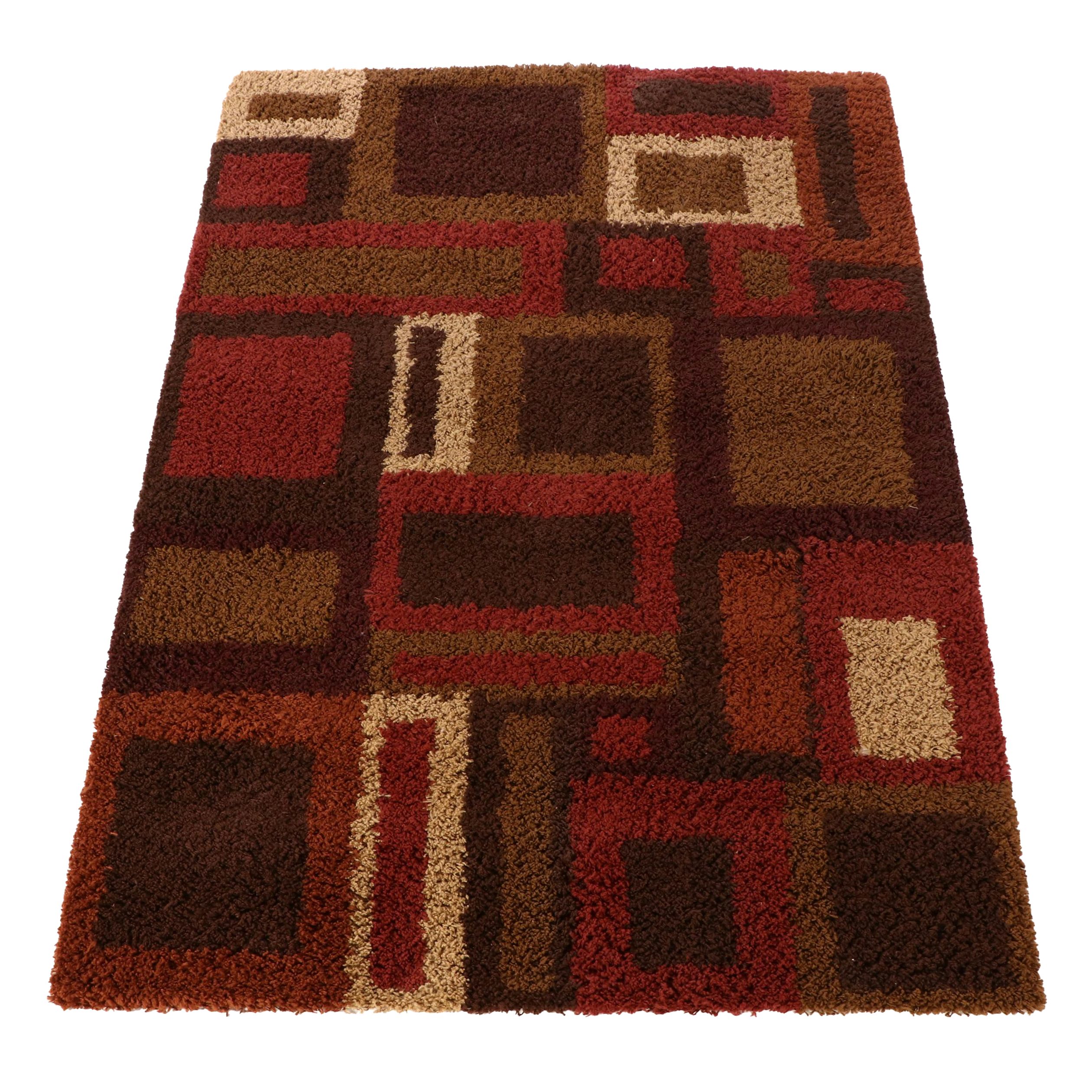5' x 7'2 Machine Made Mohawk Home "Multi Block" Shag Area Rug