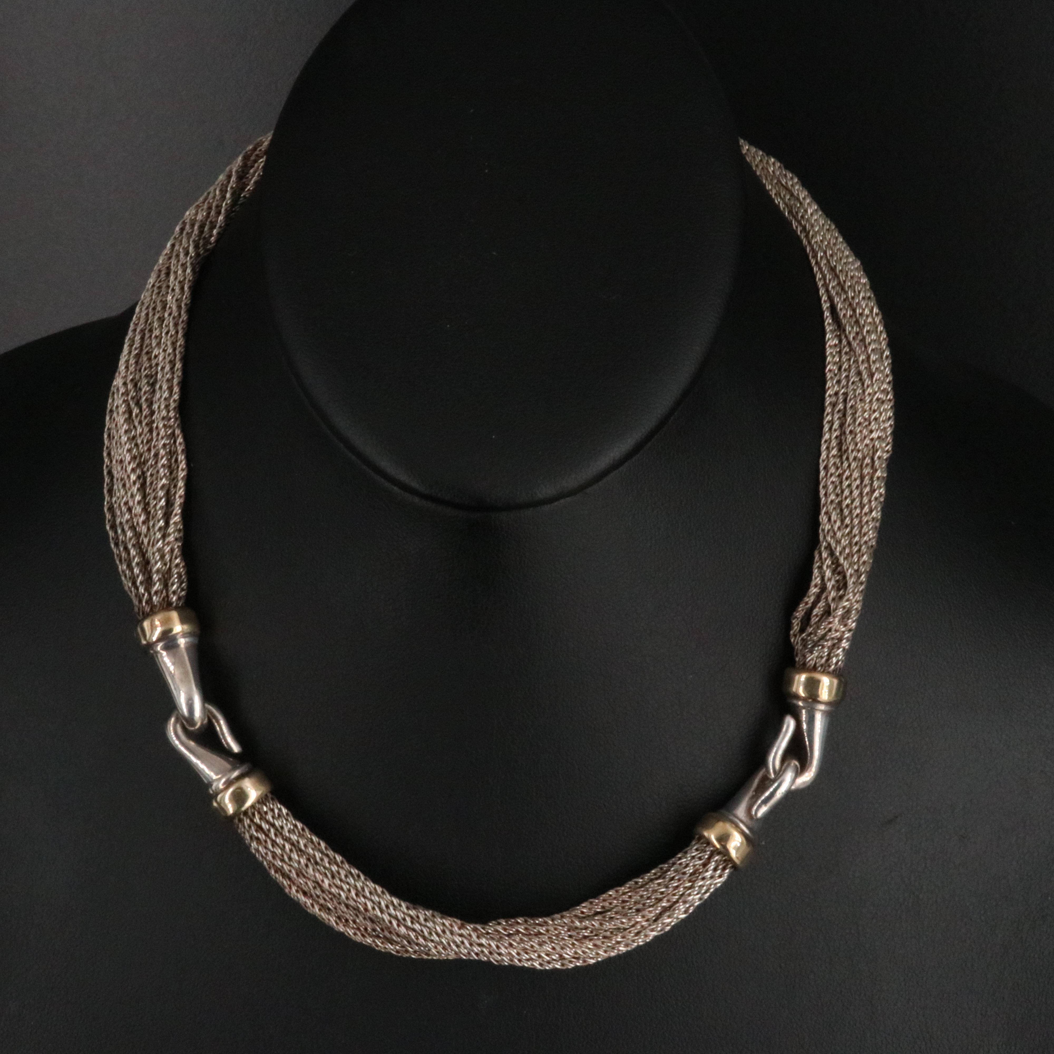 Sterling Station Torsade Necklace with 14K Accents