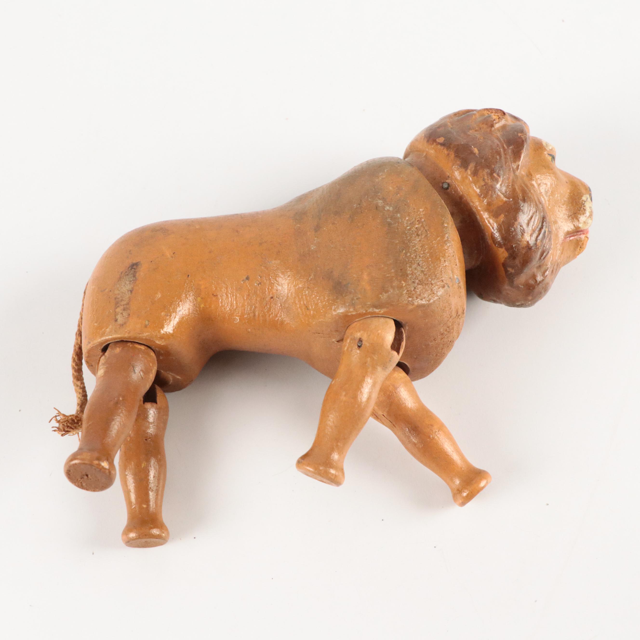 Schoenhut Wooden Humpty Dumpty Circus Animal Toys, Early 20th Century