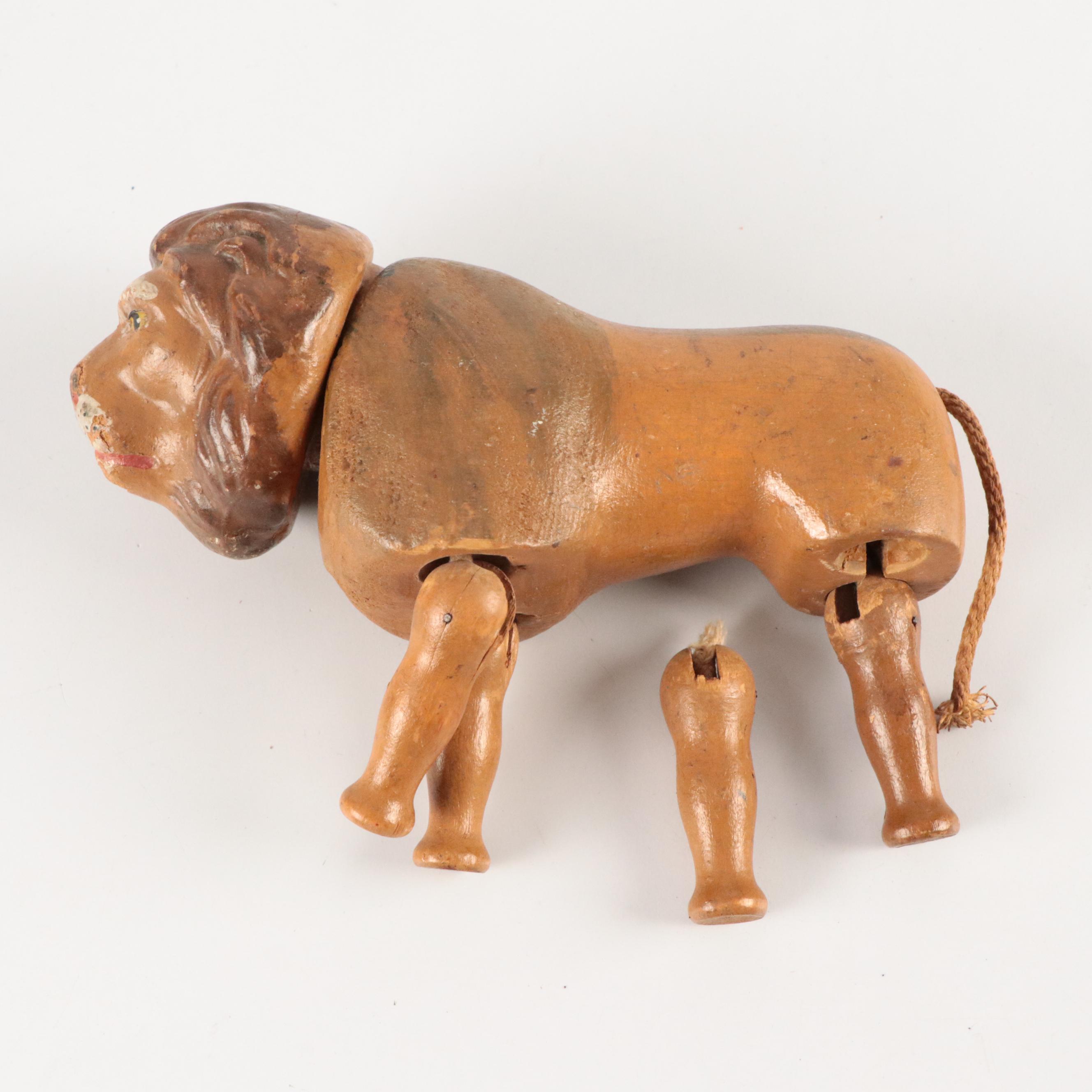 Schoenhut Wooden Humpty Dumpty Circus Animal Toys, Early 20th Century