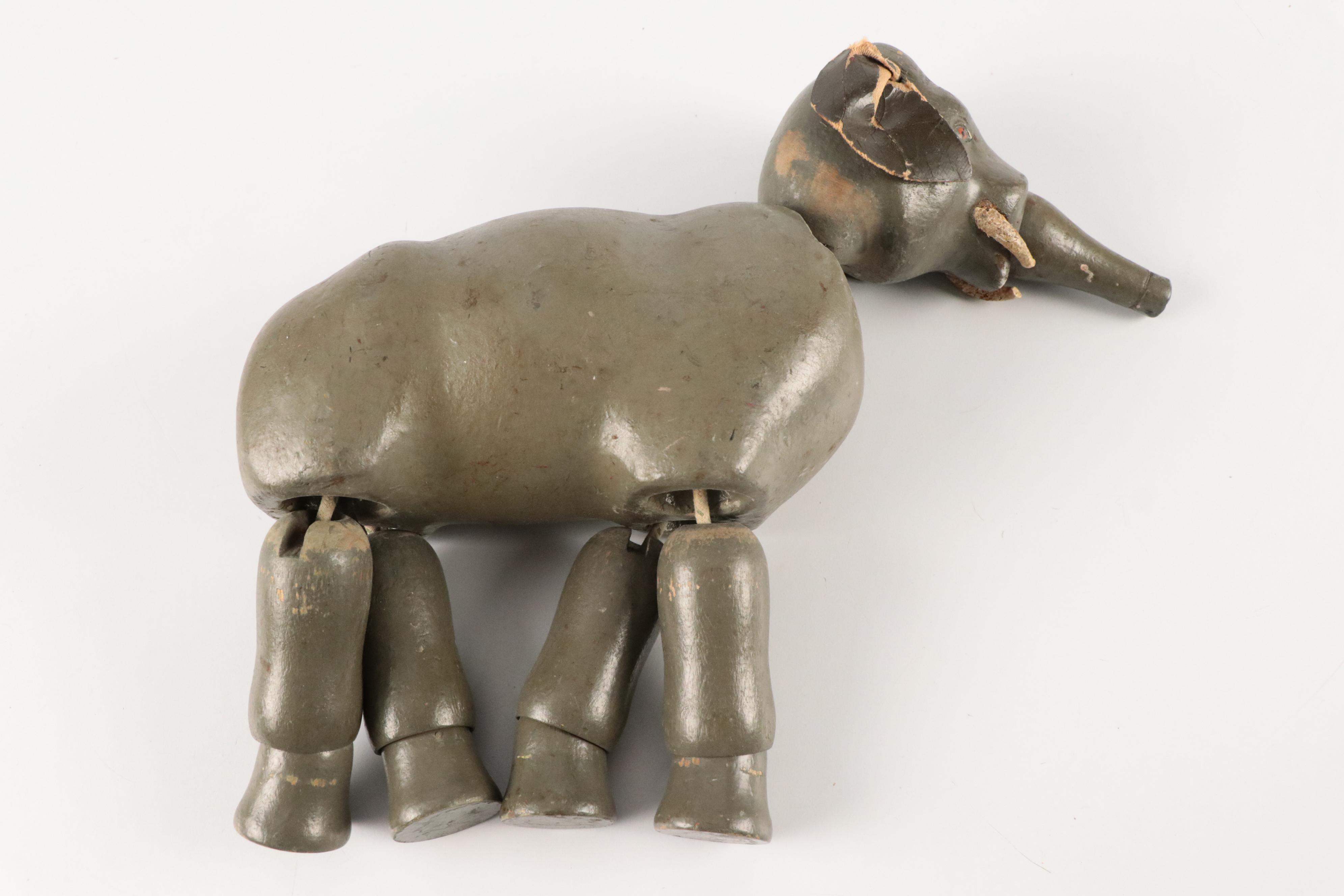 Schoenhut Wooden Humpty Dumpty Circus Animal Toys, Early 20th Century