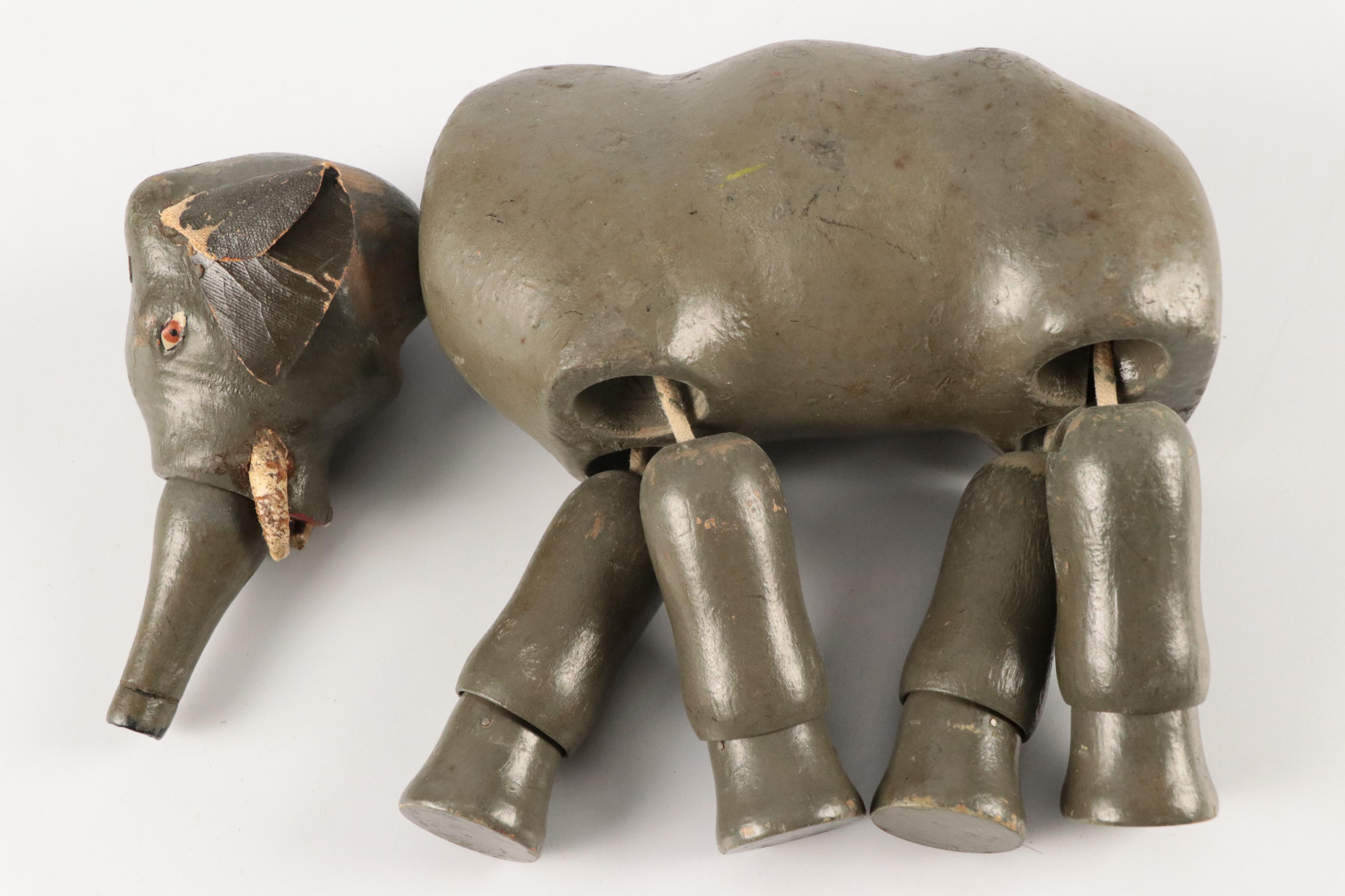 Schoenhut Wooden Humpty Dumpty Circus Animal Toys, Early 20th Century