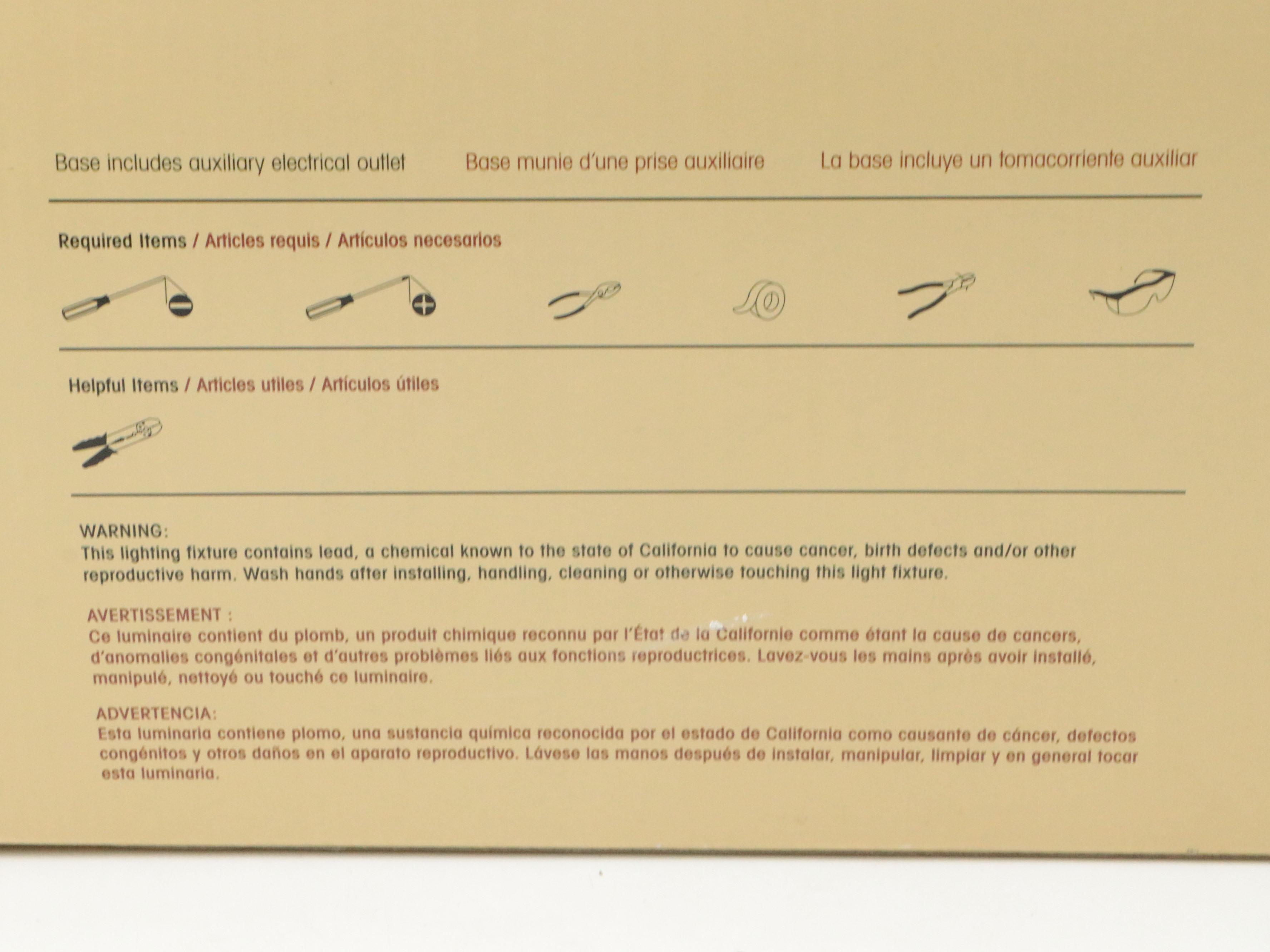 Pair of Portfolio Brushed Nickel Three-Arm Vanity Lights