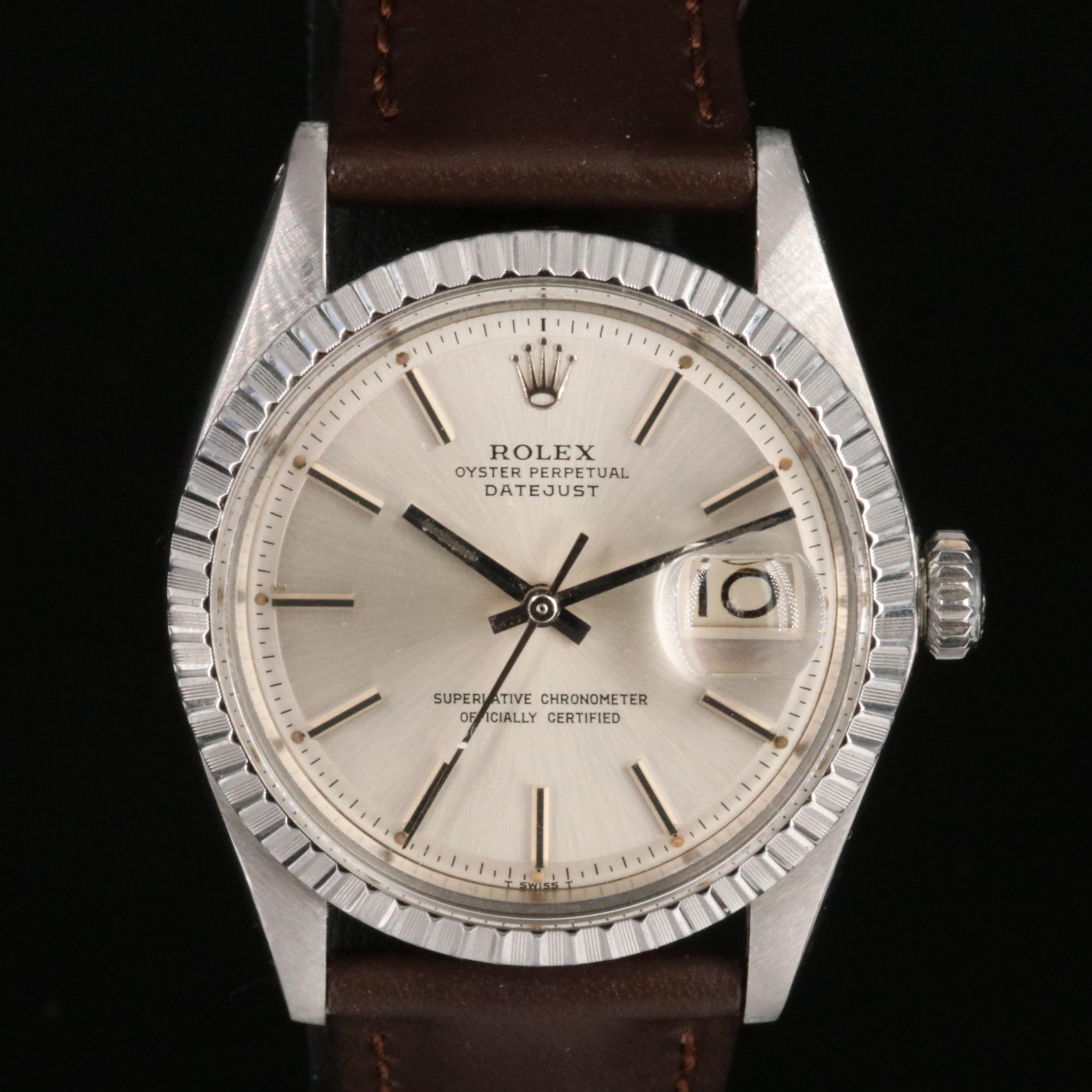 Rolex Datejust 1601 Silver "Pie Pan" Dial Steel Automatic Watch