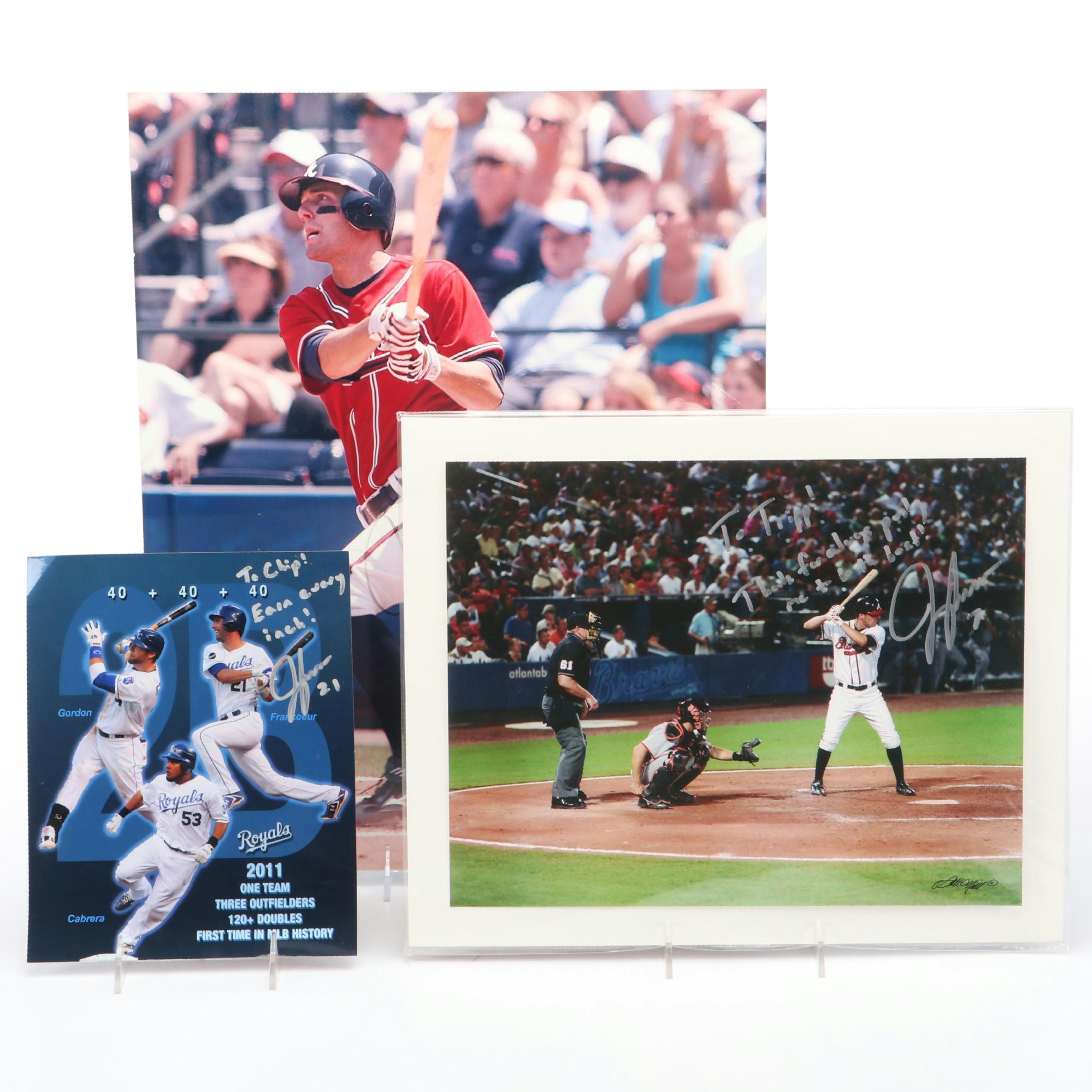Jeff Francoeur Signed Atlanta Braves and Kansas City Royals Baseball Prints
