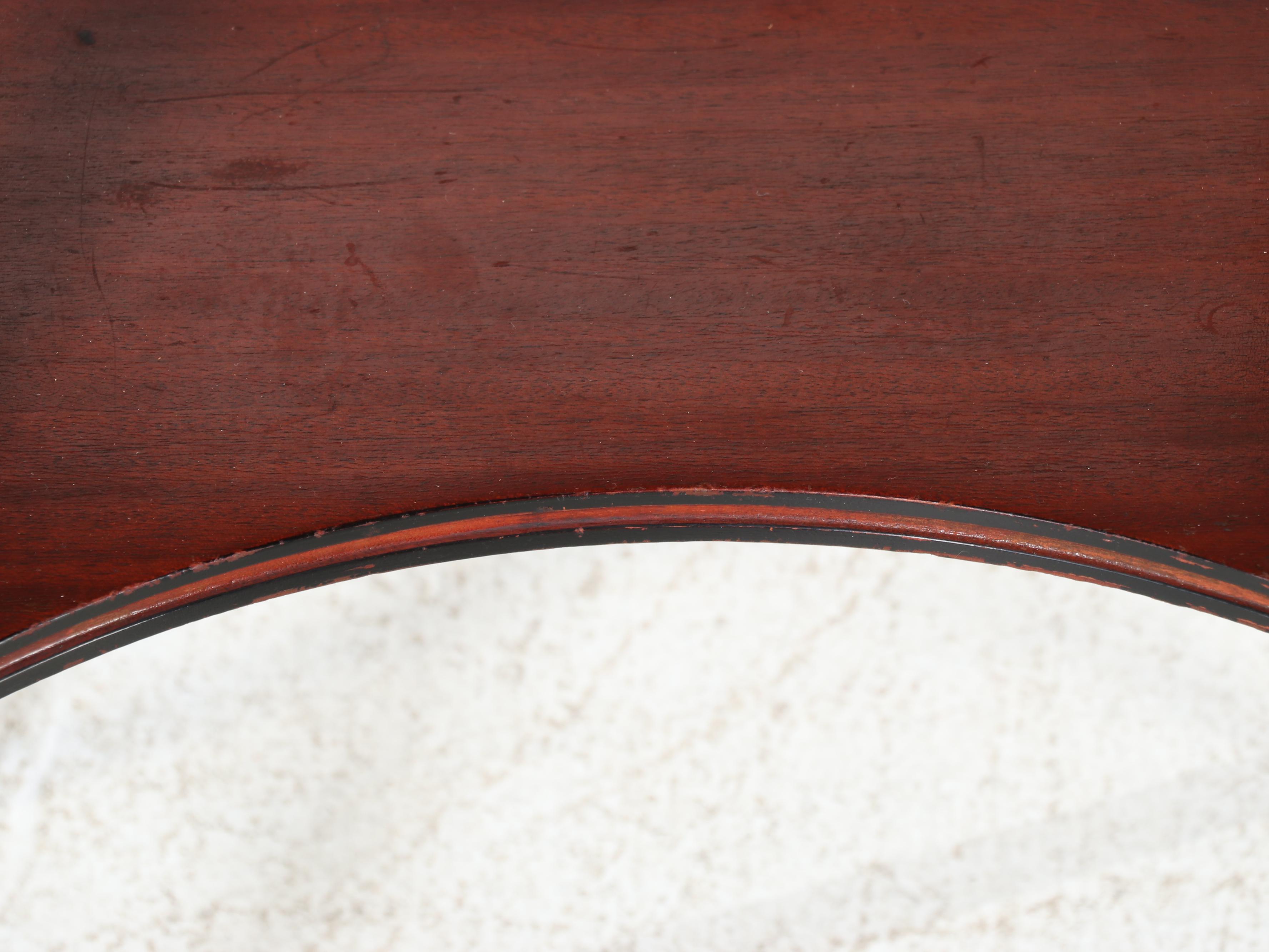 Northern Furniture Co. Regency Style Mahogany Side Table with Painted Faux Inlay