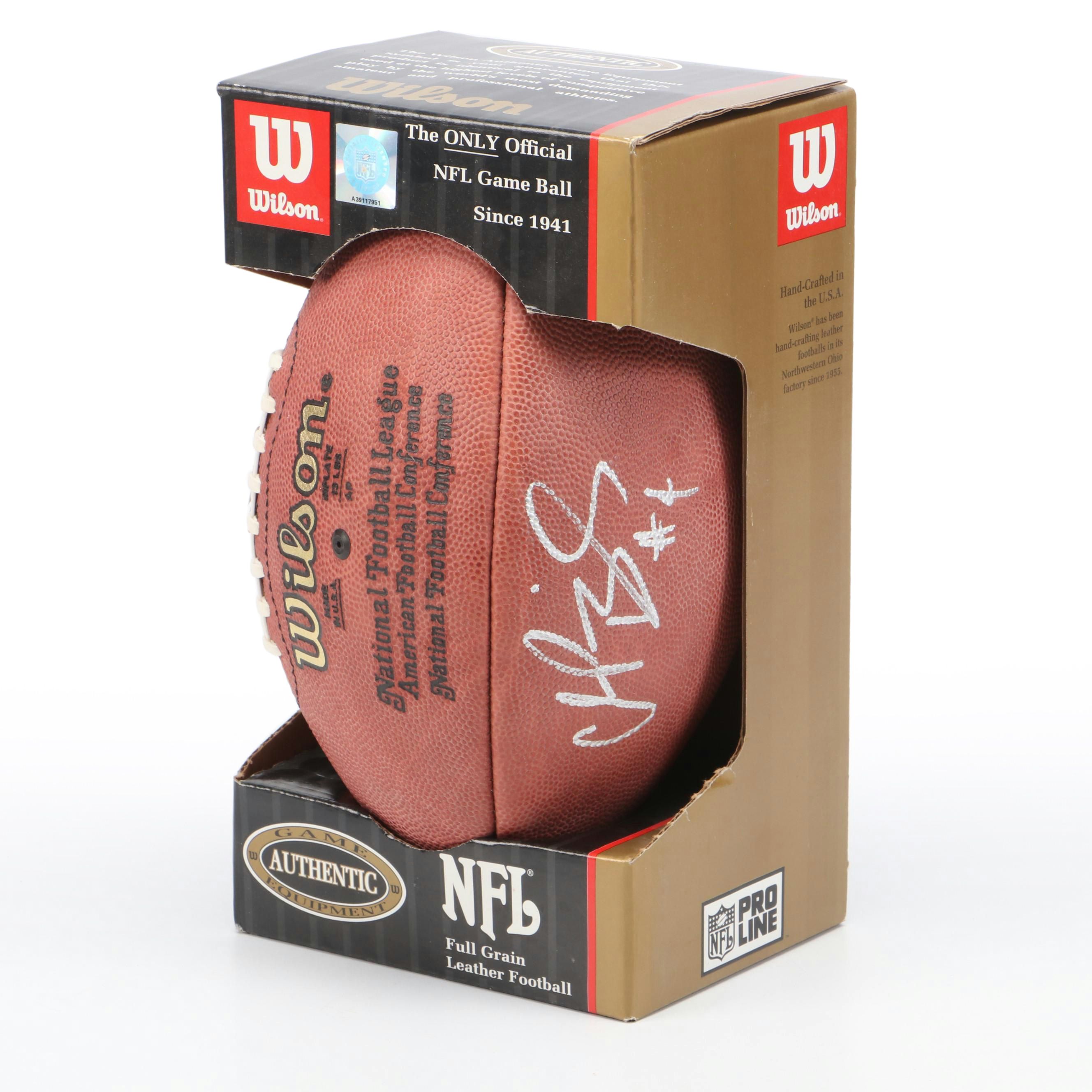 Champ Bailey Signed Wilson Official NFL Football, Washington Redskins