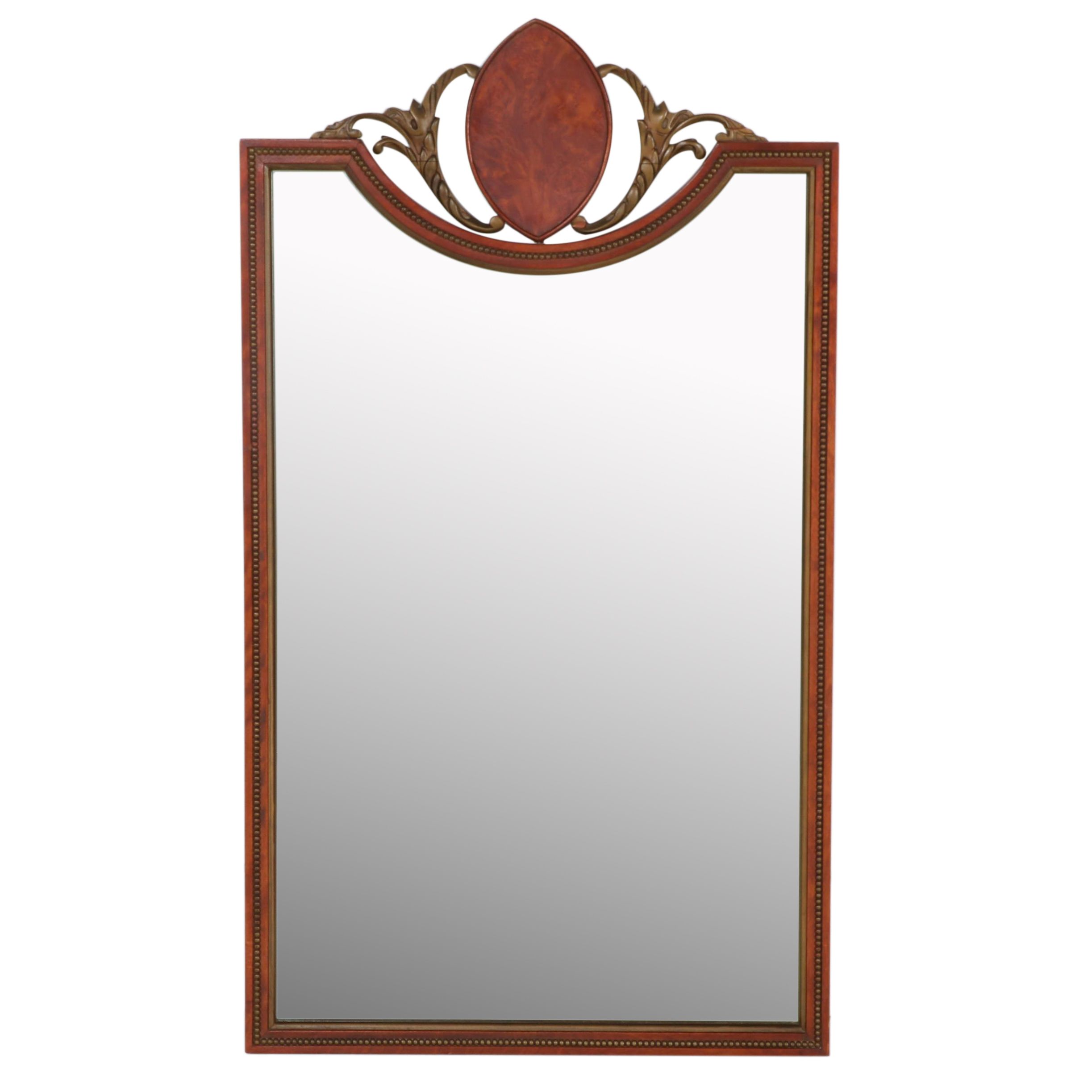 Adams Style Parcel Gilt and Mahogany Wall Mirror, Early to Mid-20th Century