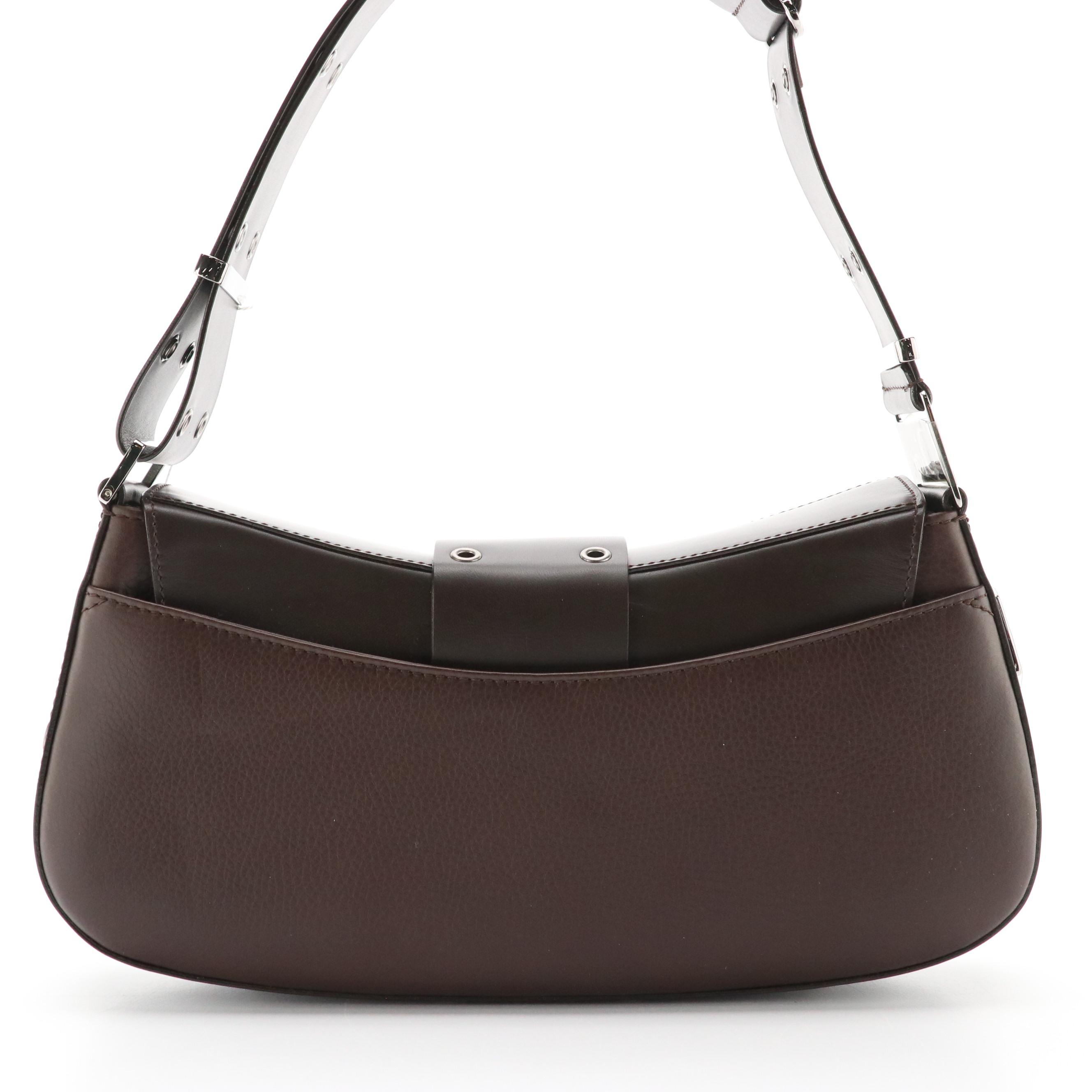 Christian Dior Columbus Street Chic Shoulder Bag in Brown Leather, With Tag