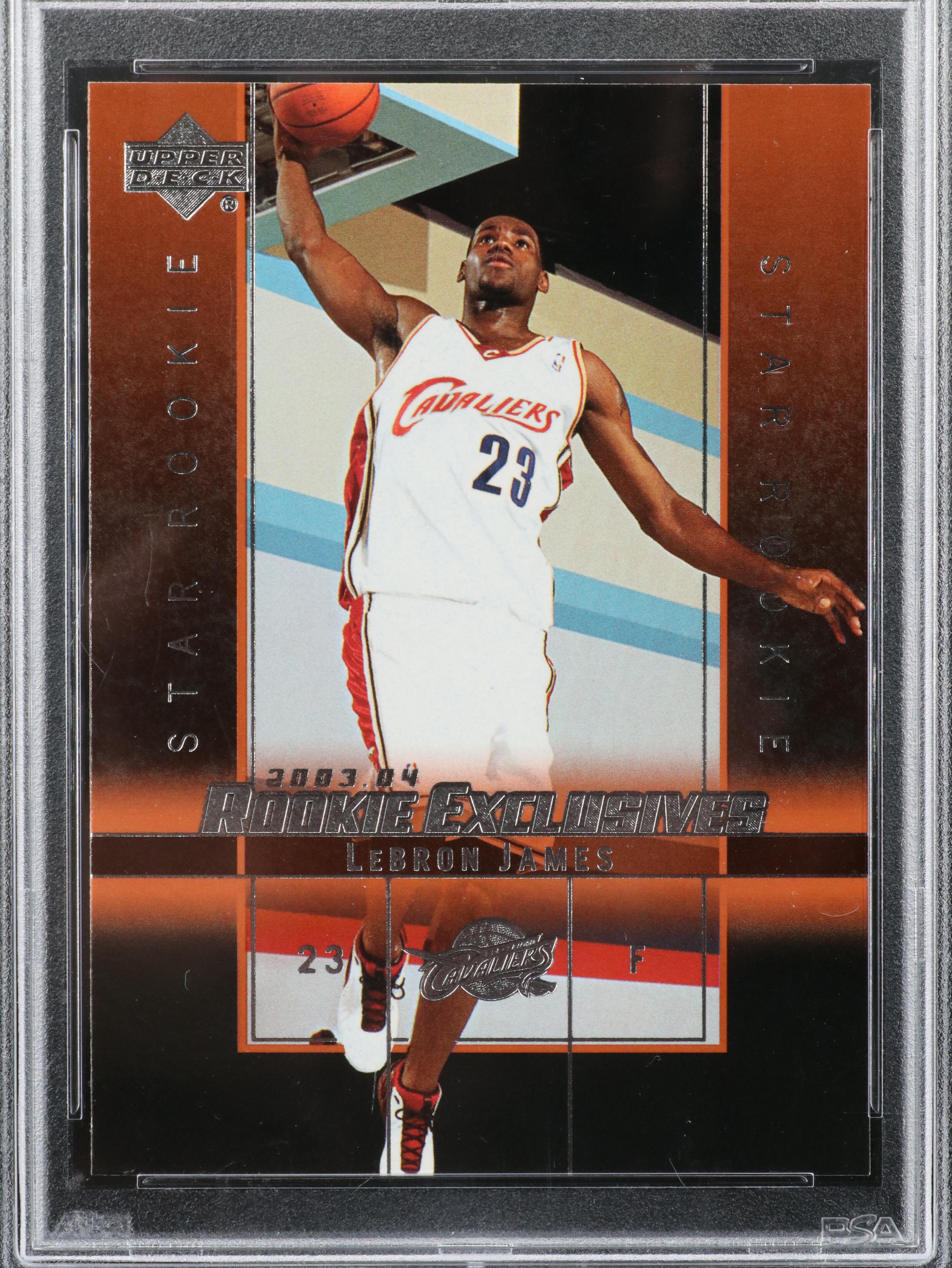2003 Upper Deck LeBron James Rookie Exclusives Basketball Card Graded PSA 9