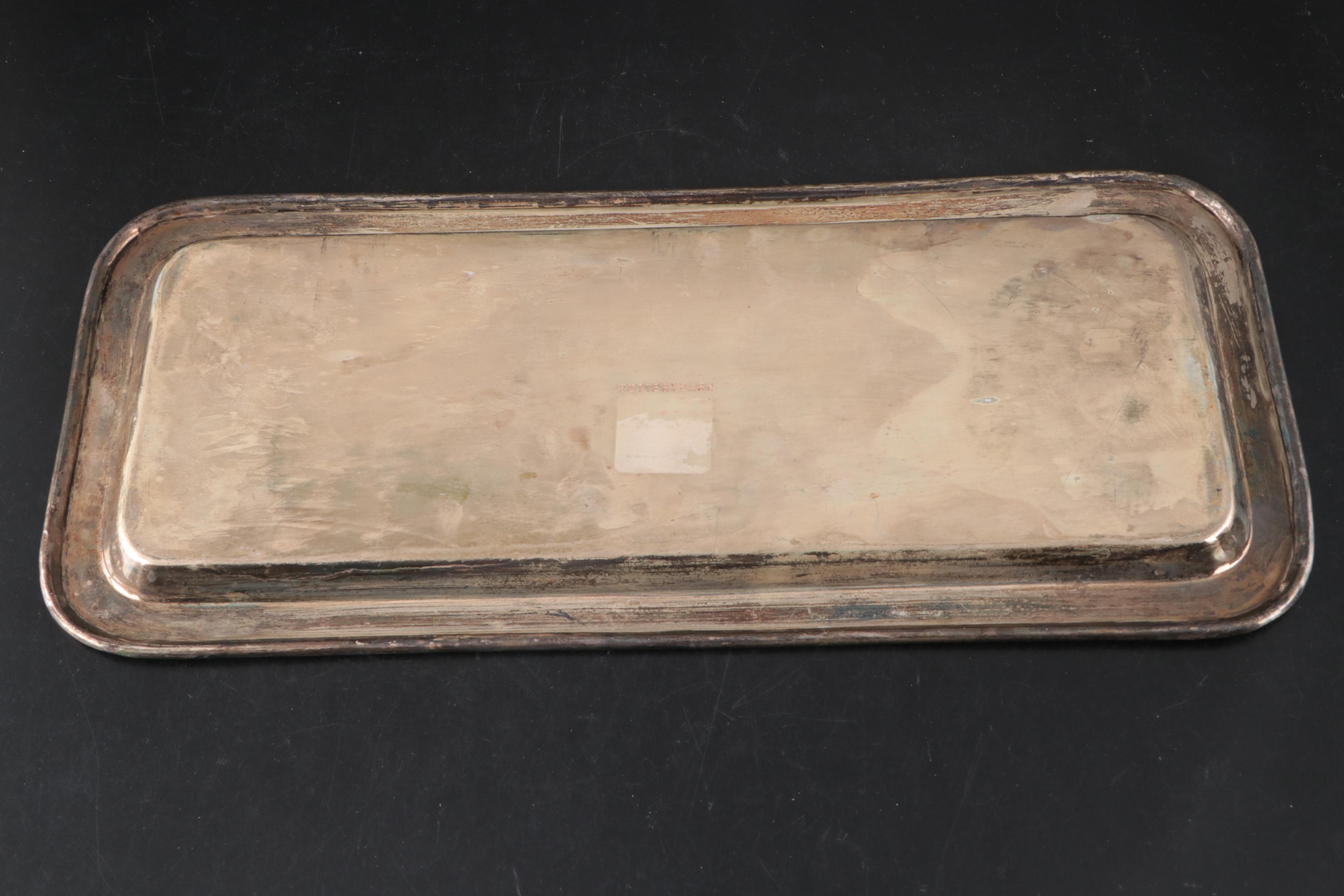 Pottery Barn Double Wine Cooler and Tray with Other Split Heart-Shaped Goblets