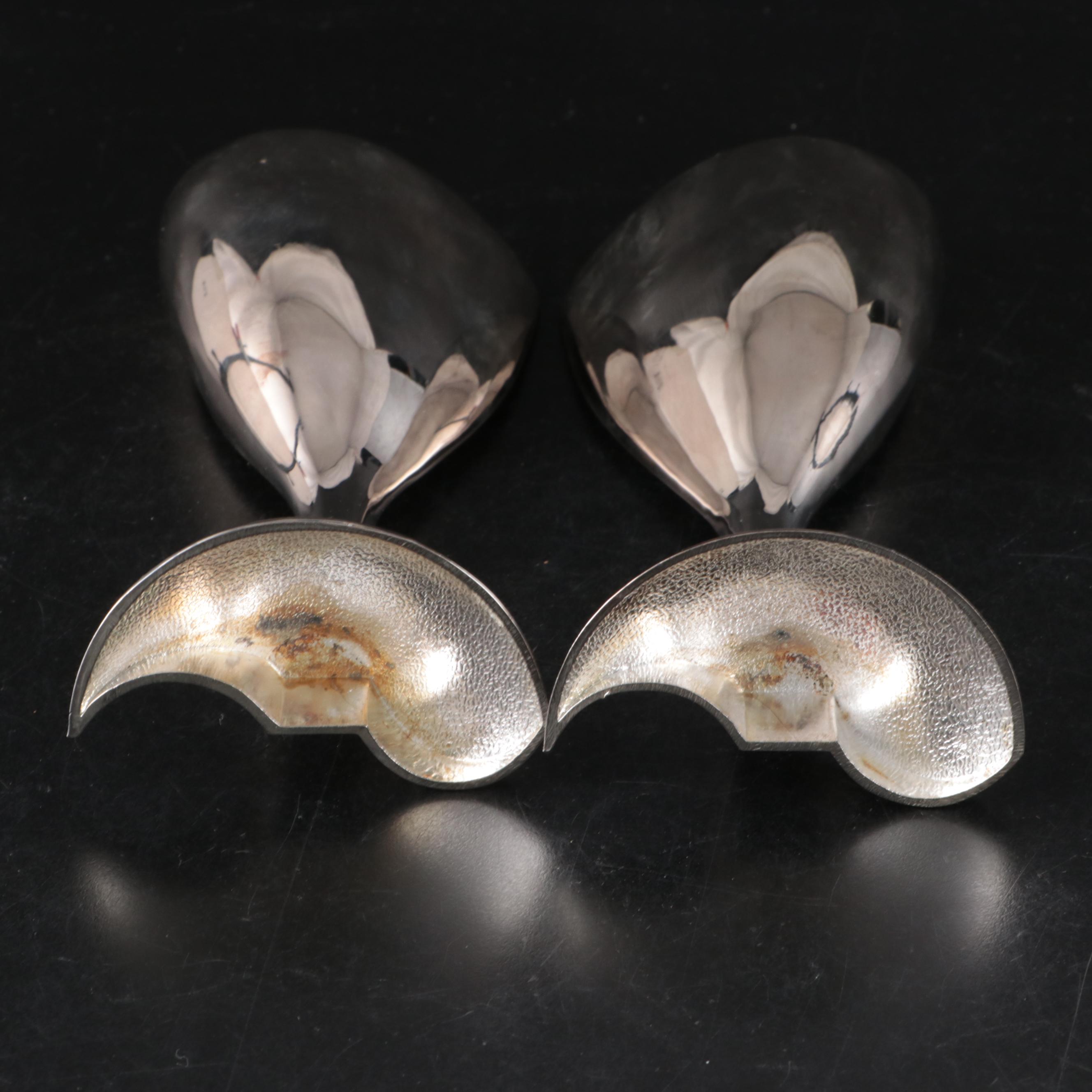 Pottery Barn Double Wine Cooler and Tray with Other Split Heart-Shaped Goblets