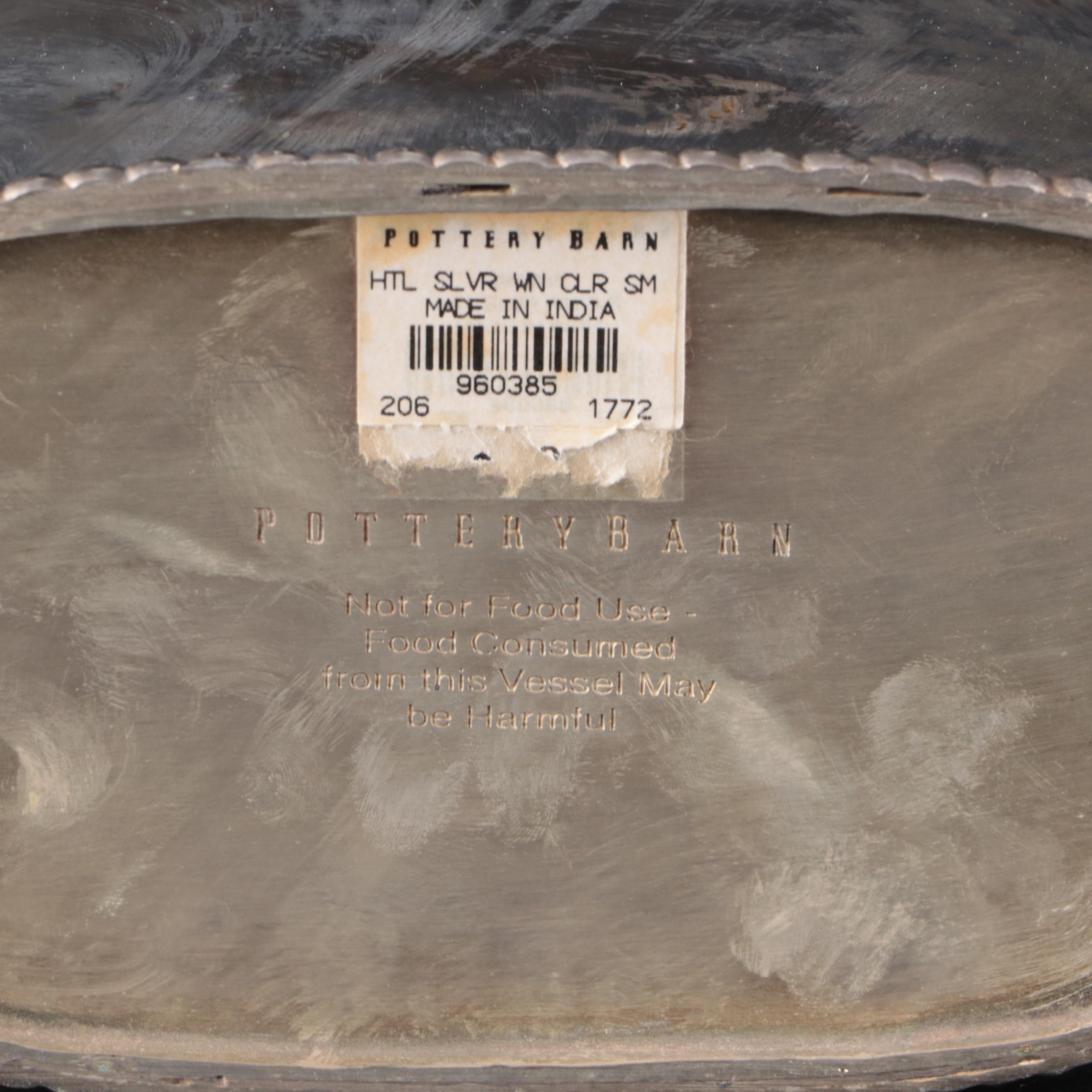 Pottery Barn Double Wine Cooler and Tray with Other Split Heart-Shaped Goblets