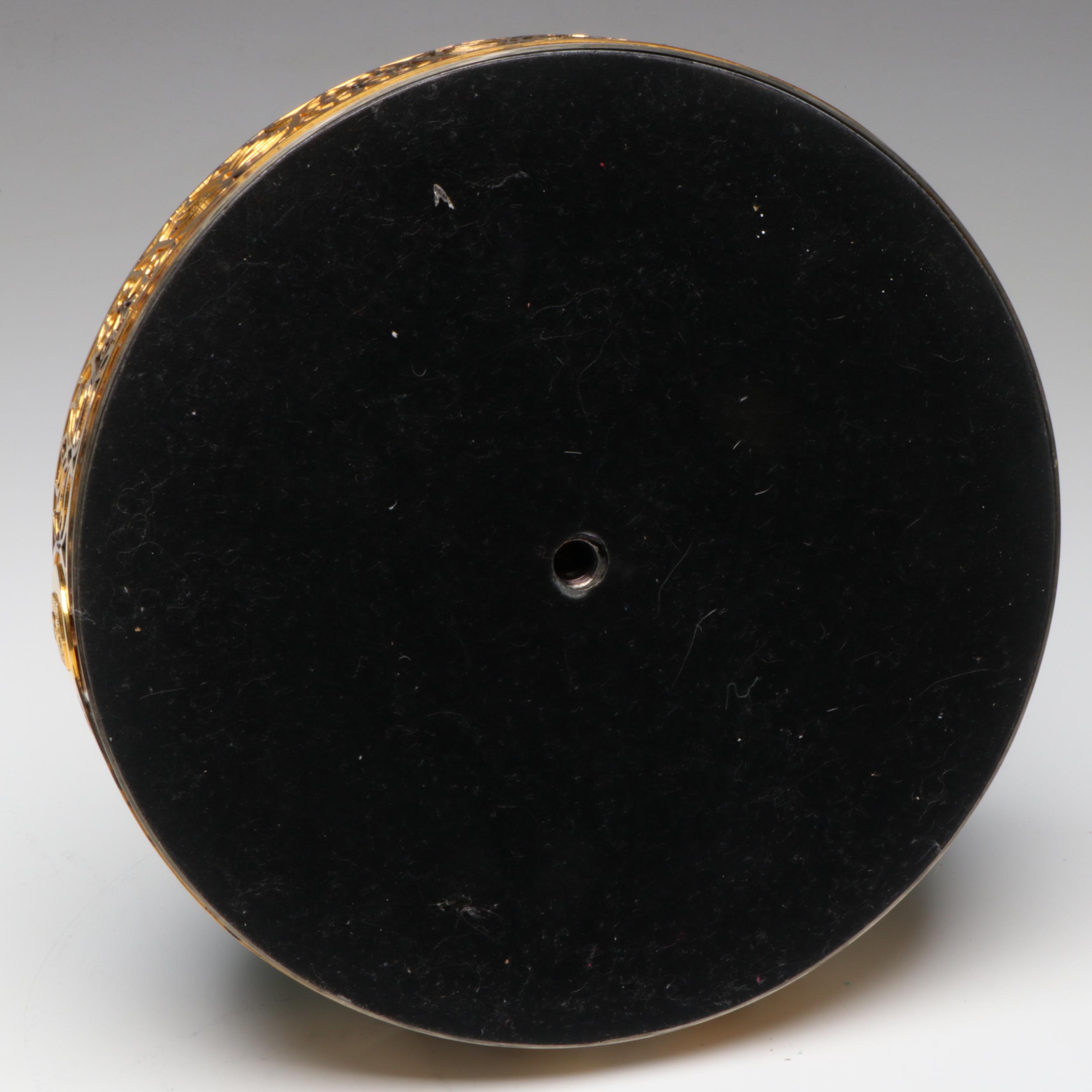 Grant MacDonald Silversmiths Sterling Silver, Malachite and Metal Clock, 2003