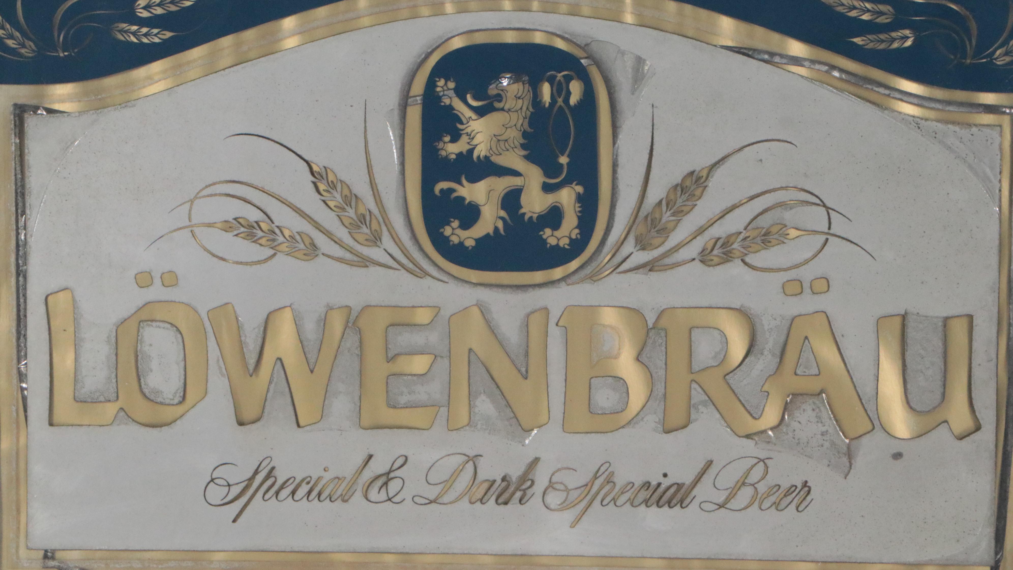Löwenbräu Brewery Mirrored Bar Sign