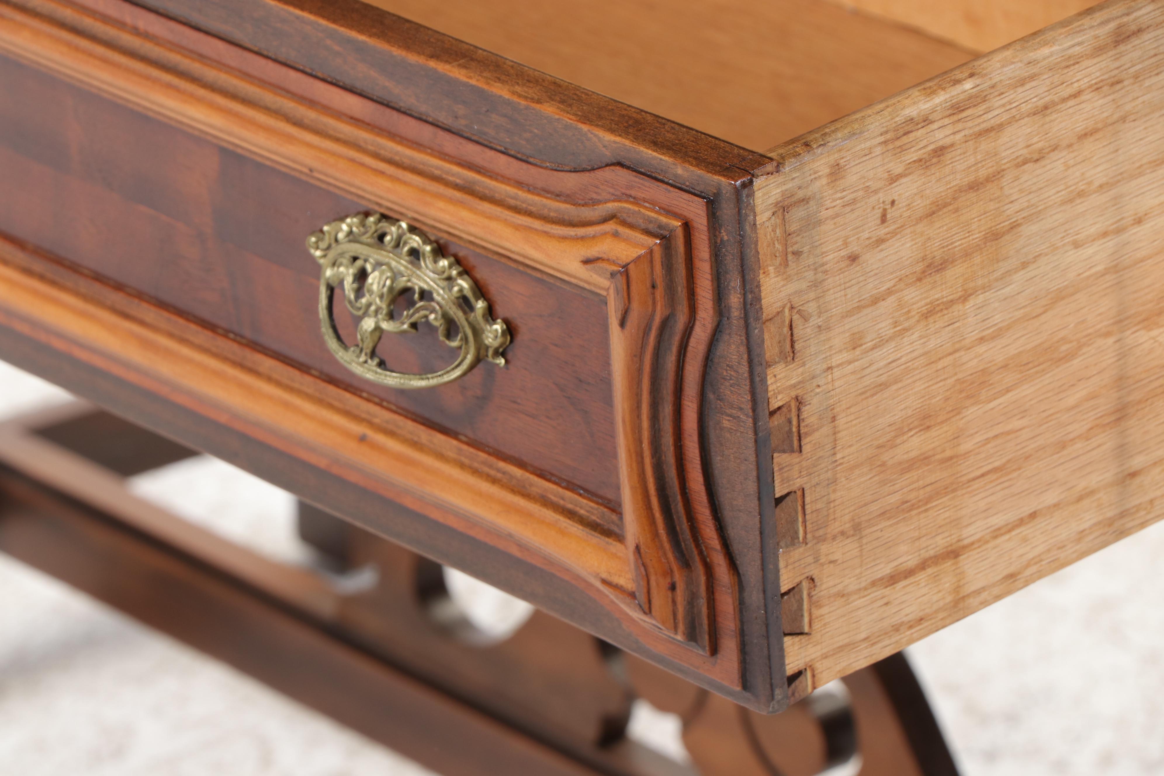 Rome Furniture Jacobean Revival Walnut and Gumwood China Cabinet, Circa 1930