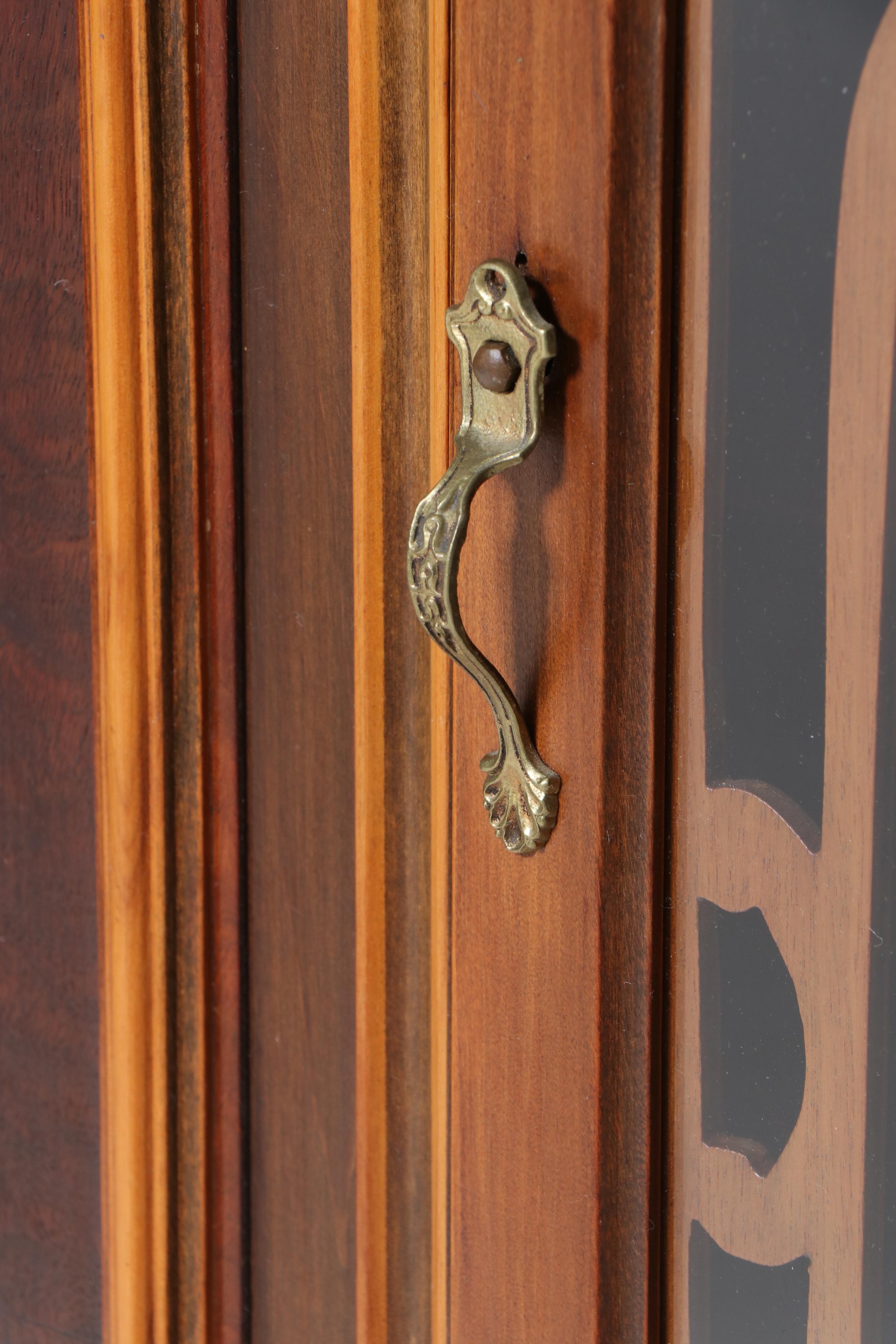 Rome Furniture Jacobean Revival Walnut and Gumwood China Cabinet, Circa 1930