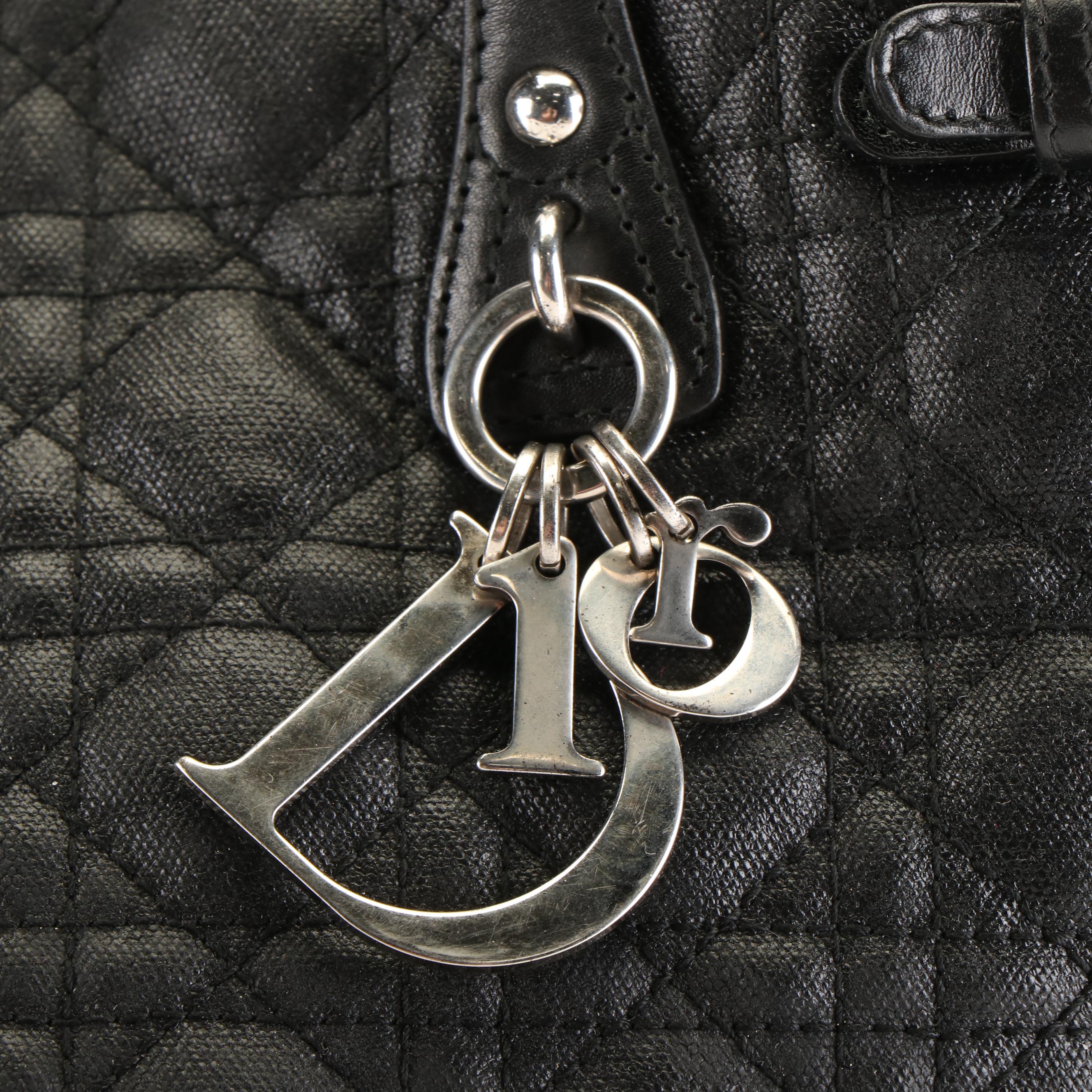 Christian Dior Panarea Tote Bag in Quilted Fabric and Leather