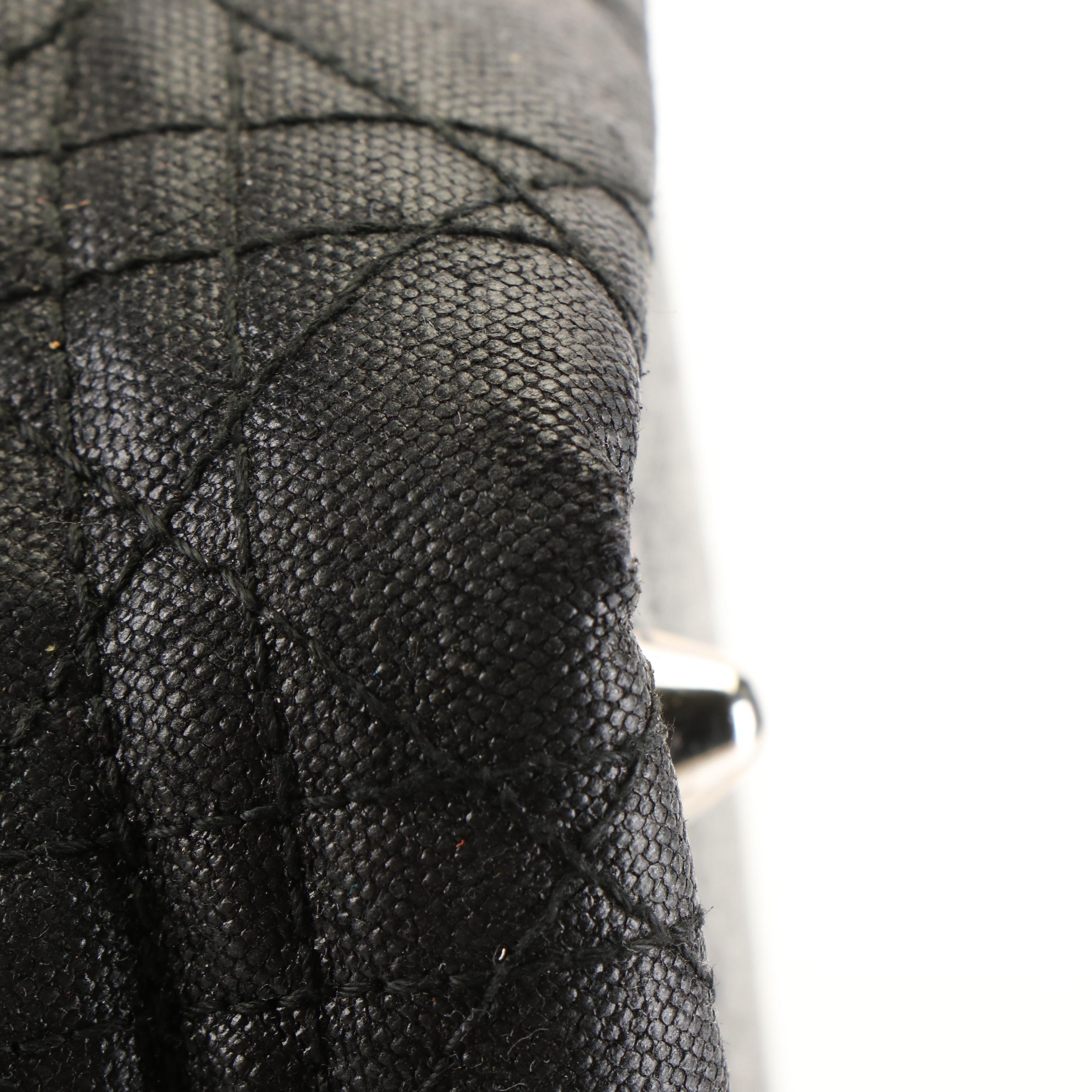 Christian Dior Panarea Tote Bag in Quilted Fabric and Leather