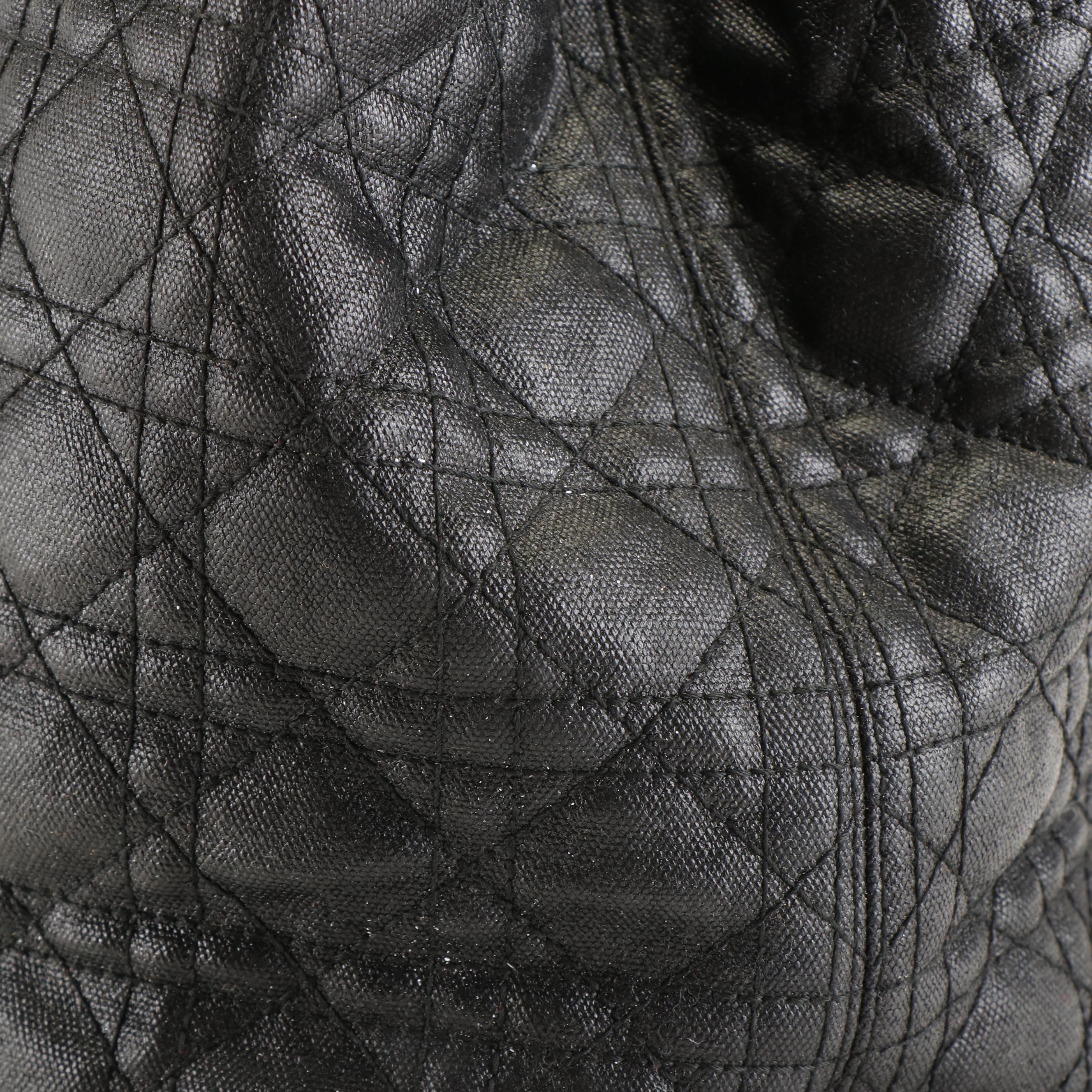 Christian Dior Panarea Tote Bag in Quilted Fabric and Leather