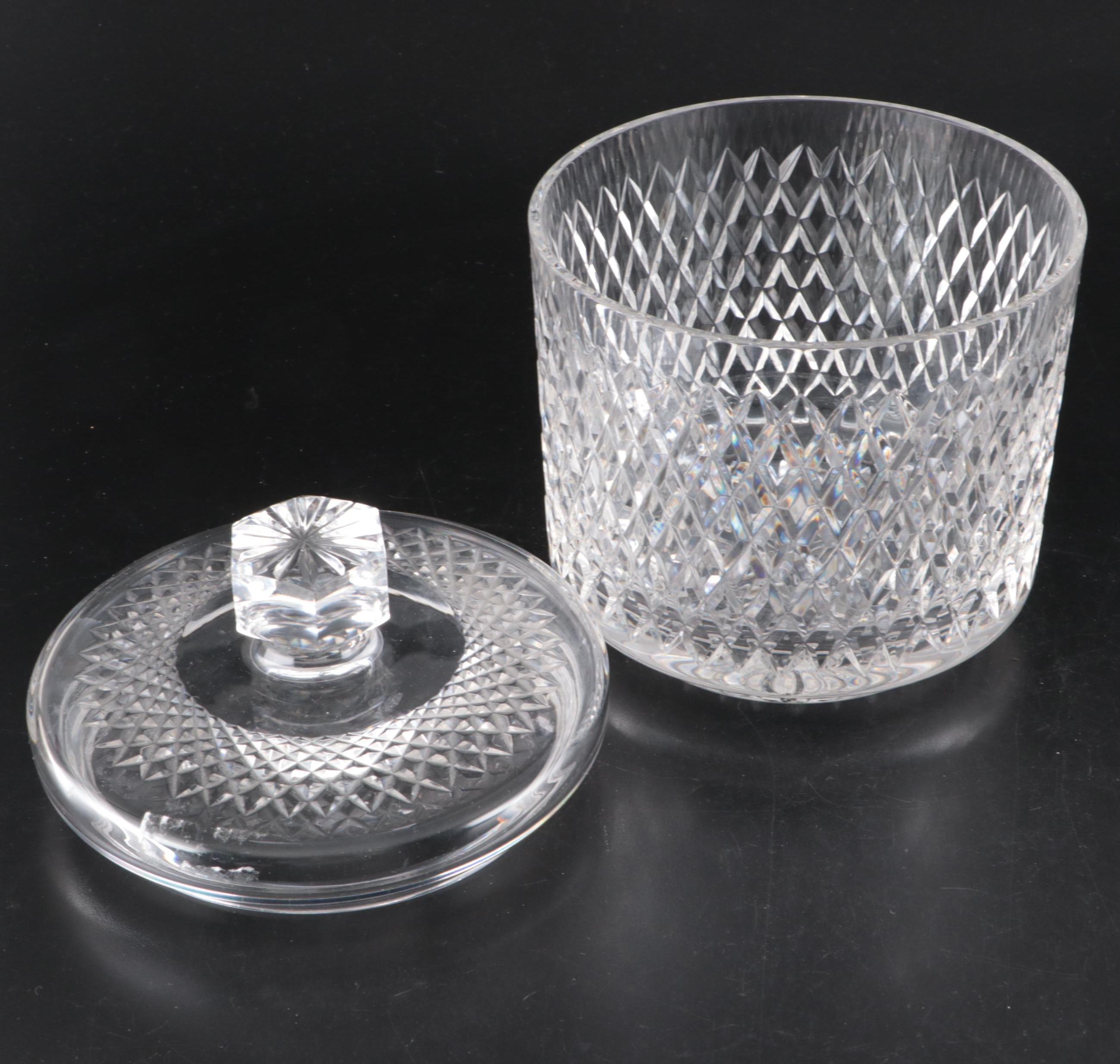 Diamond Pattern Crystal Biscuit Barrel