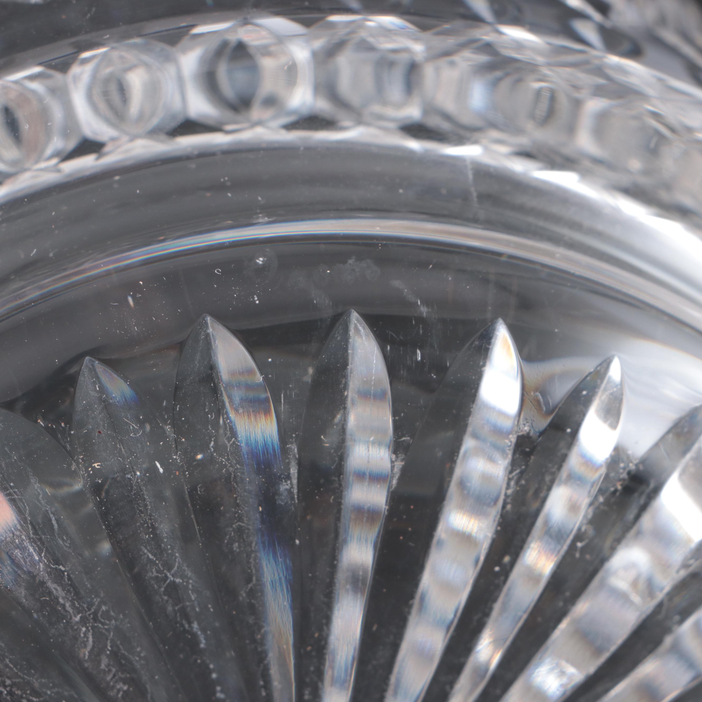 Diamond Pattern Crystal Biscuit Barrel