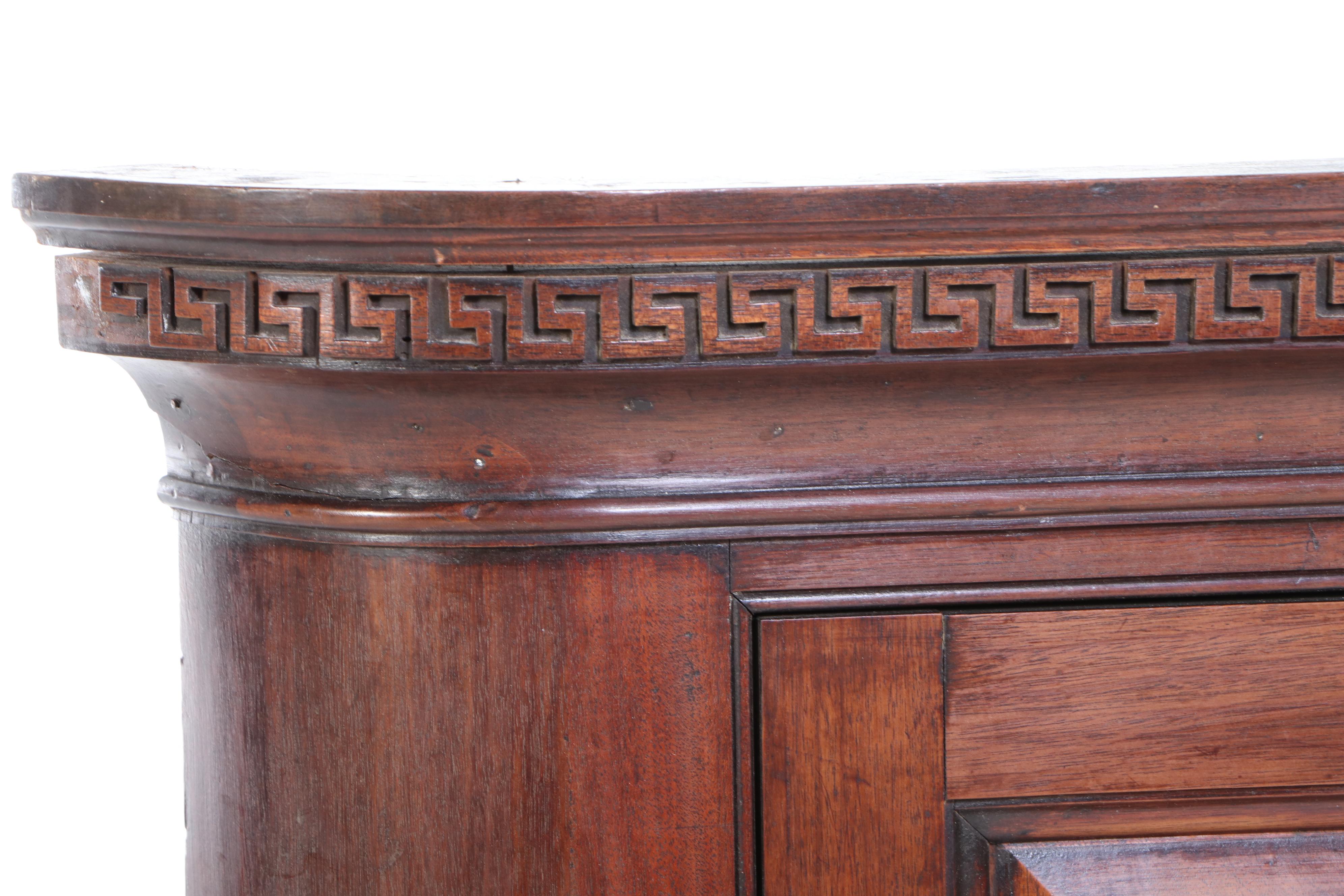 George III Mahogany Hanging Corner Cabinet, Early 19th Century