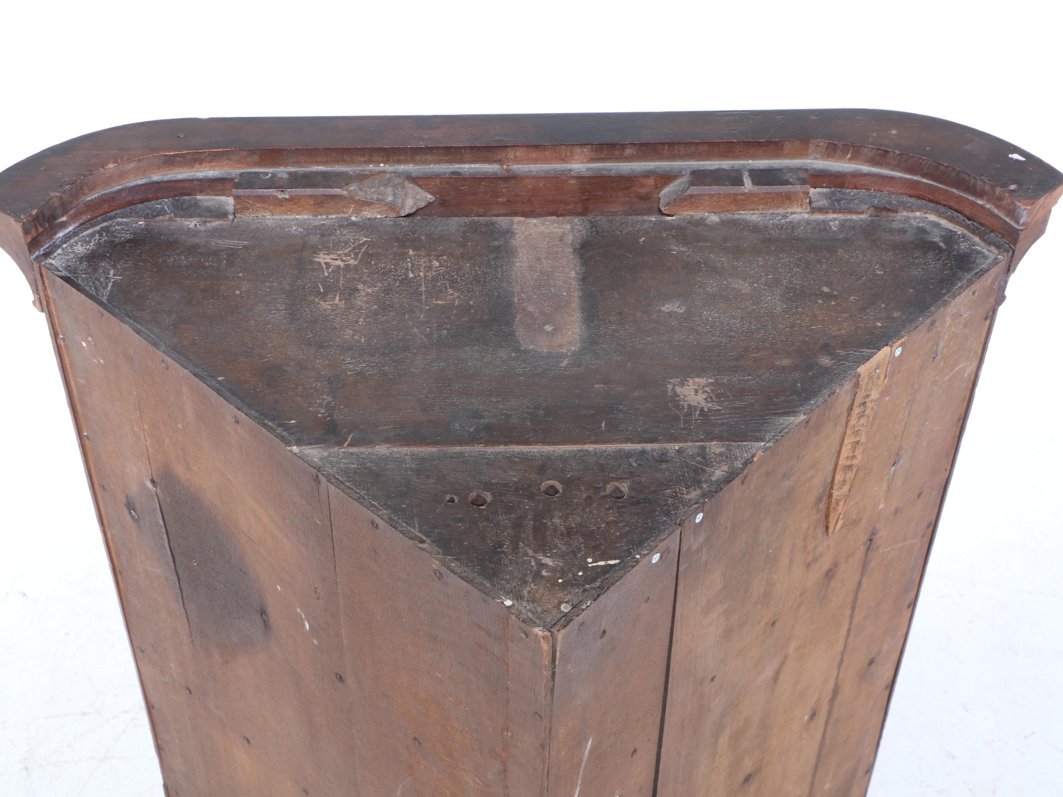 George III Mahogany Hanging Corner Cabinet, Early 19th Century