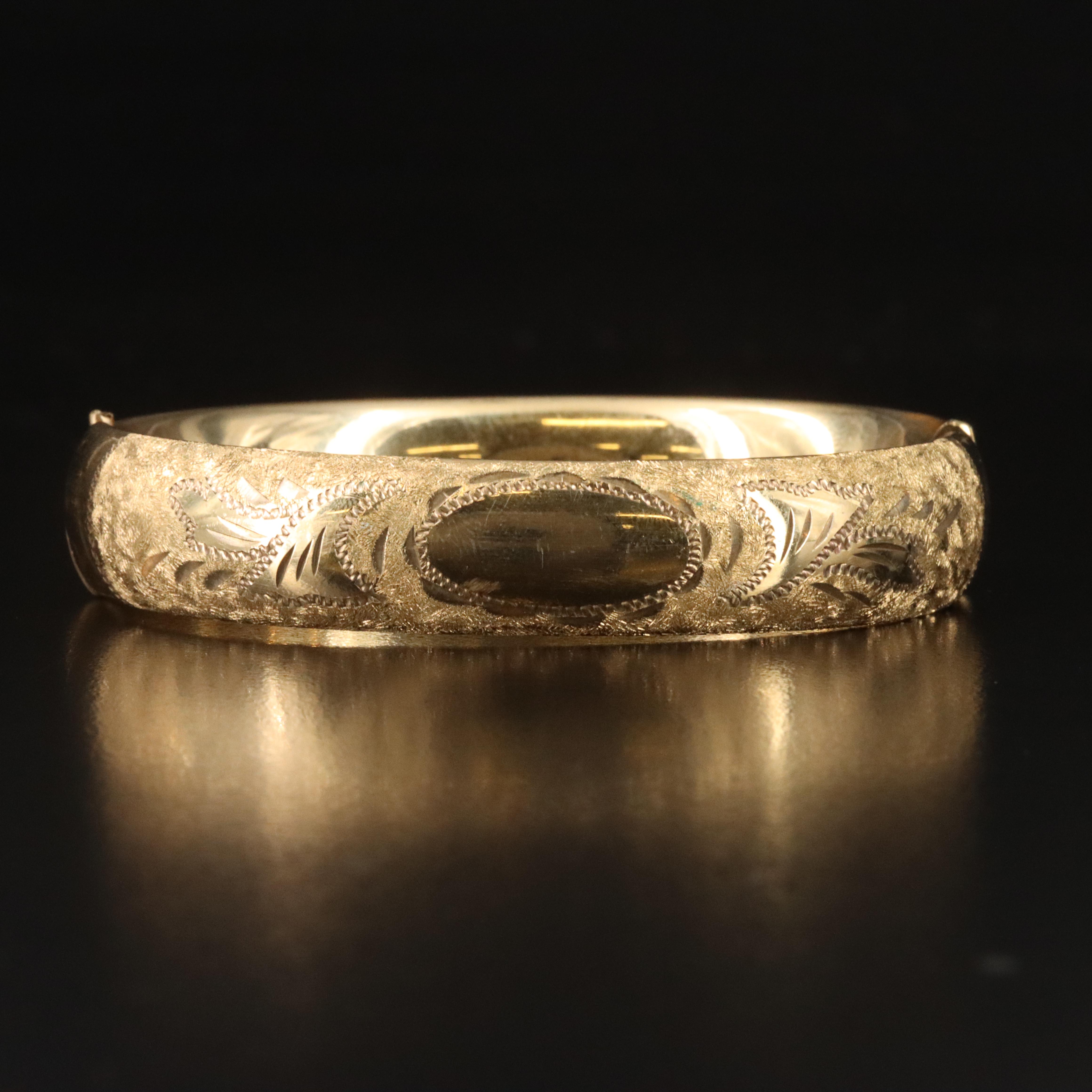 Gold-Filled Hinged Bangle