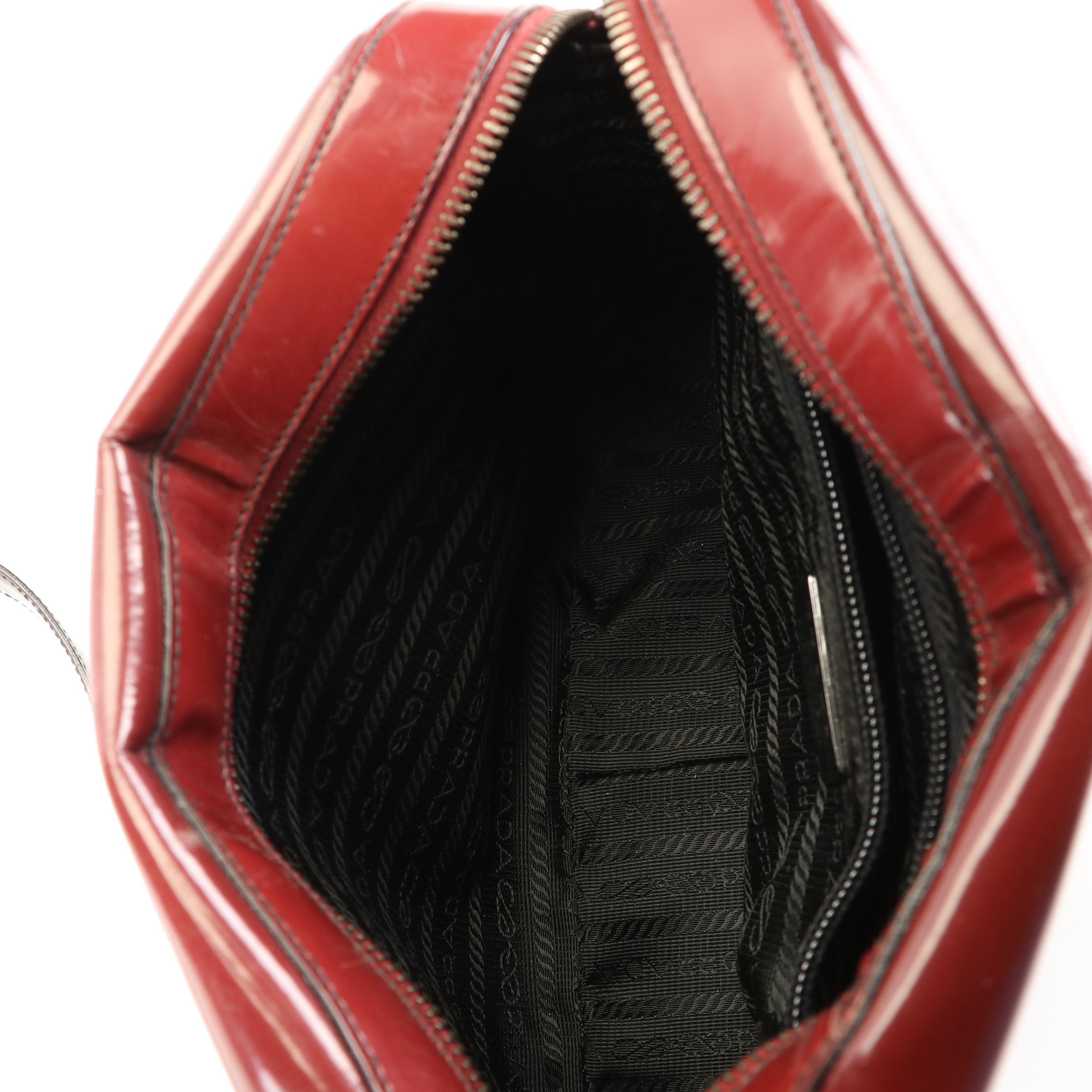 Prada Spazzolato Fume Shoulder Bag in Barola