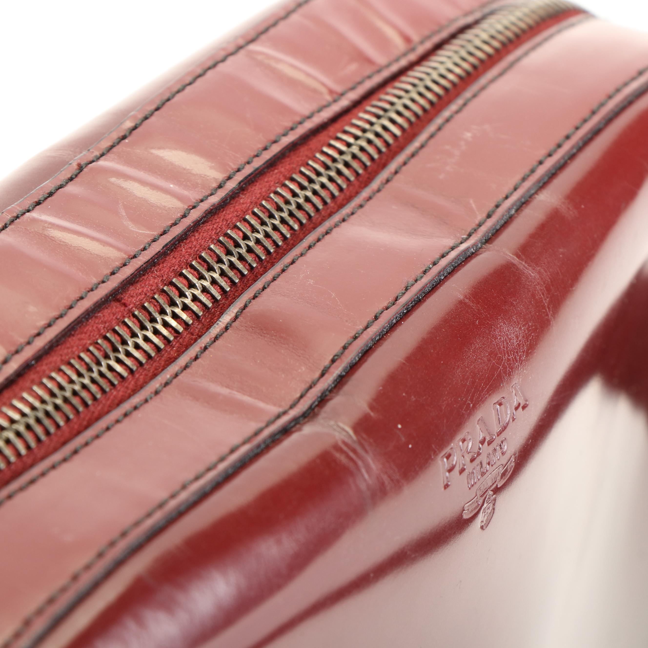 Prada Spazzolato Fume Shoulder Bag in Barola