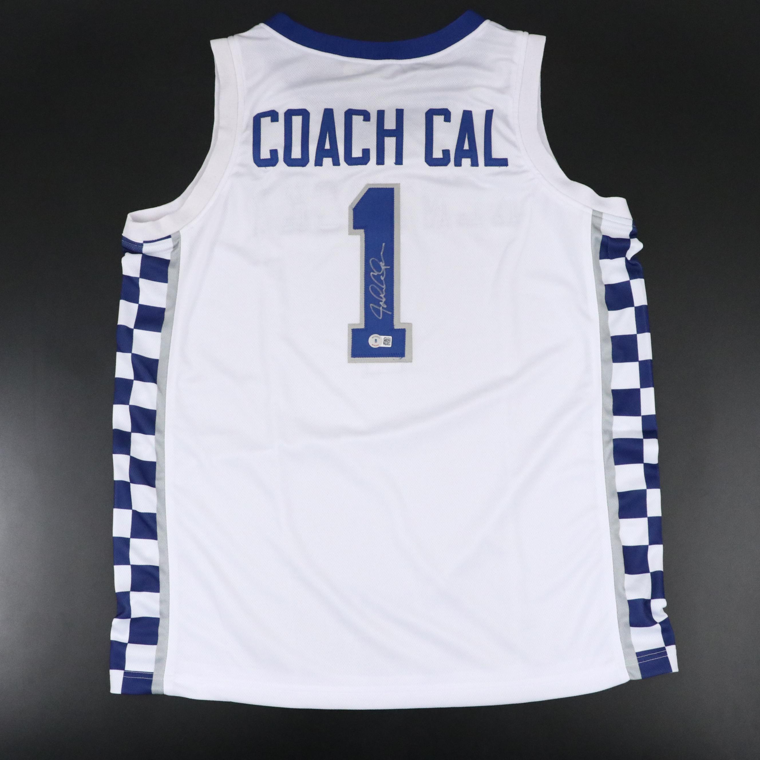 John Calipari Signed University Of Kentucky Basketball Jersey, Beckett