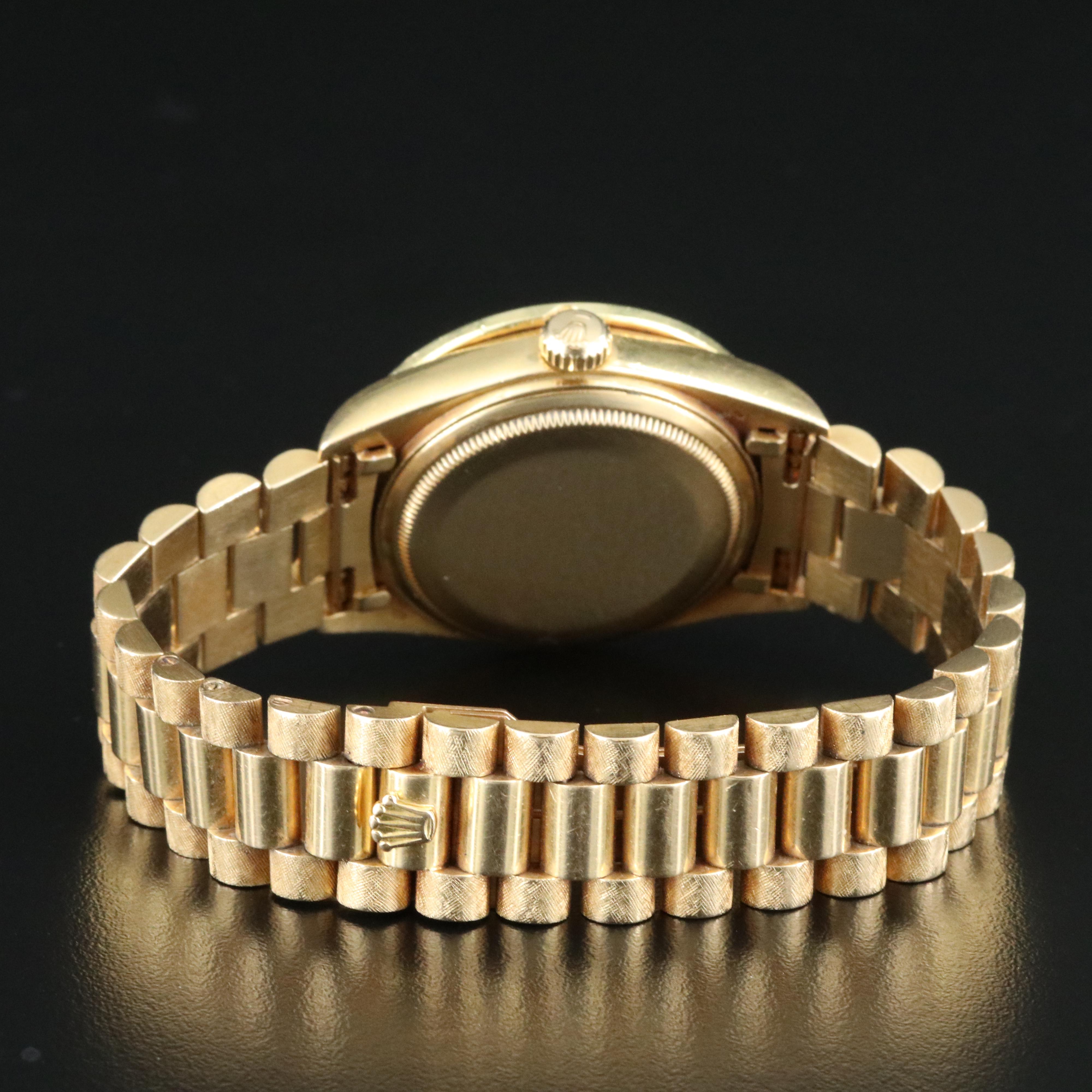 Rolex Day-Date 18038 Custom 1.70 CTW Diamond Set 18K Gold Automatic Watch