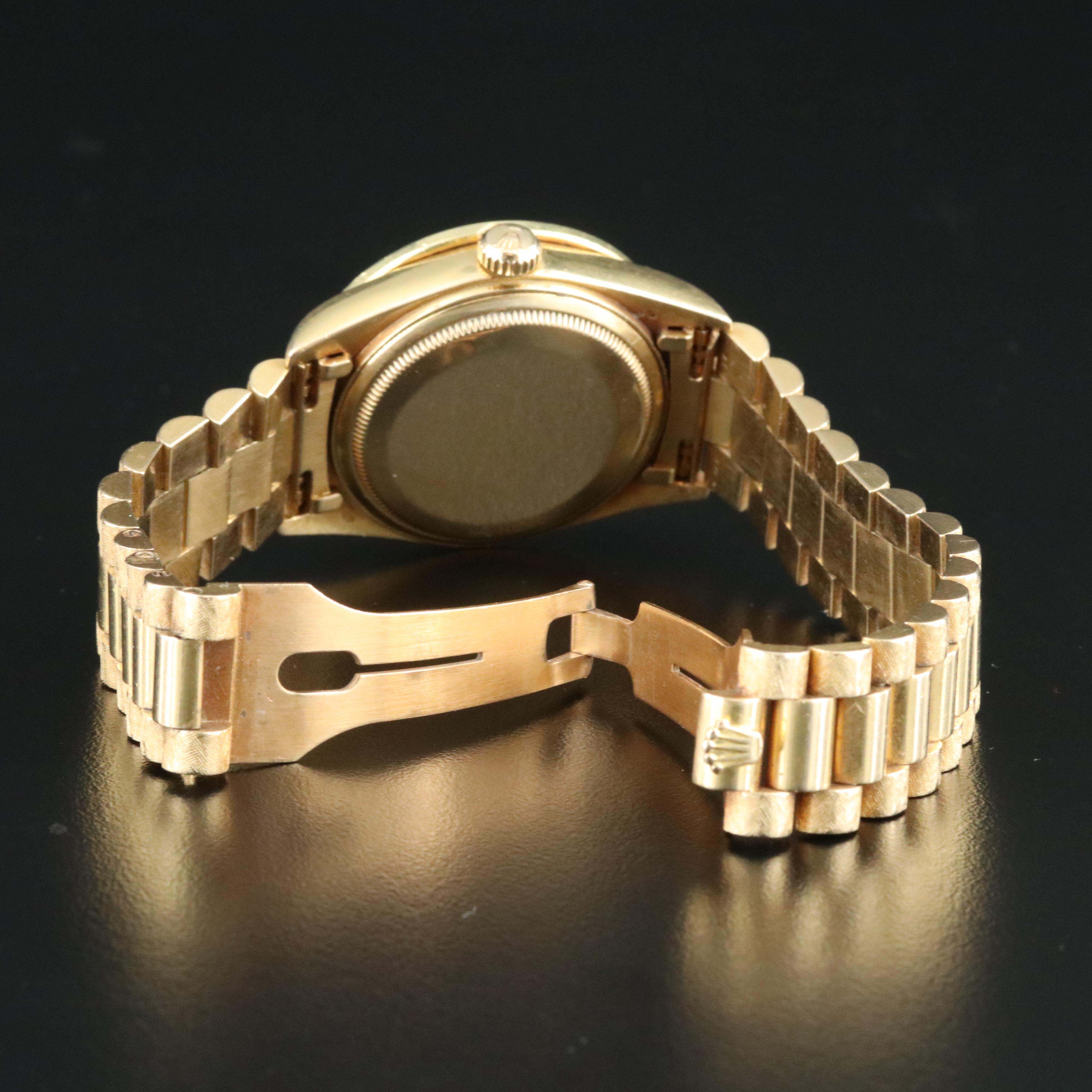 Rolex Day-Date 18038 Custom 1.70 CTW Diamond Set 18K Gold Automatic Watch