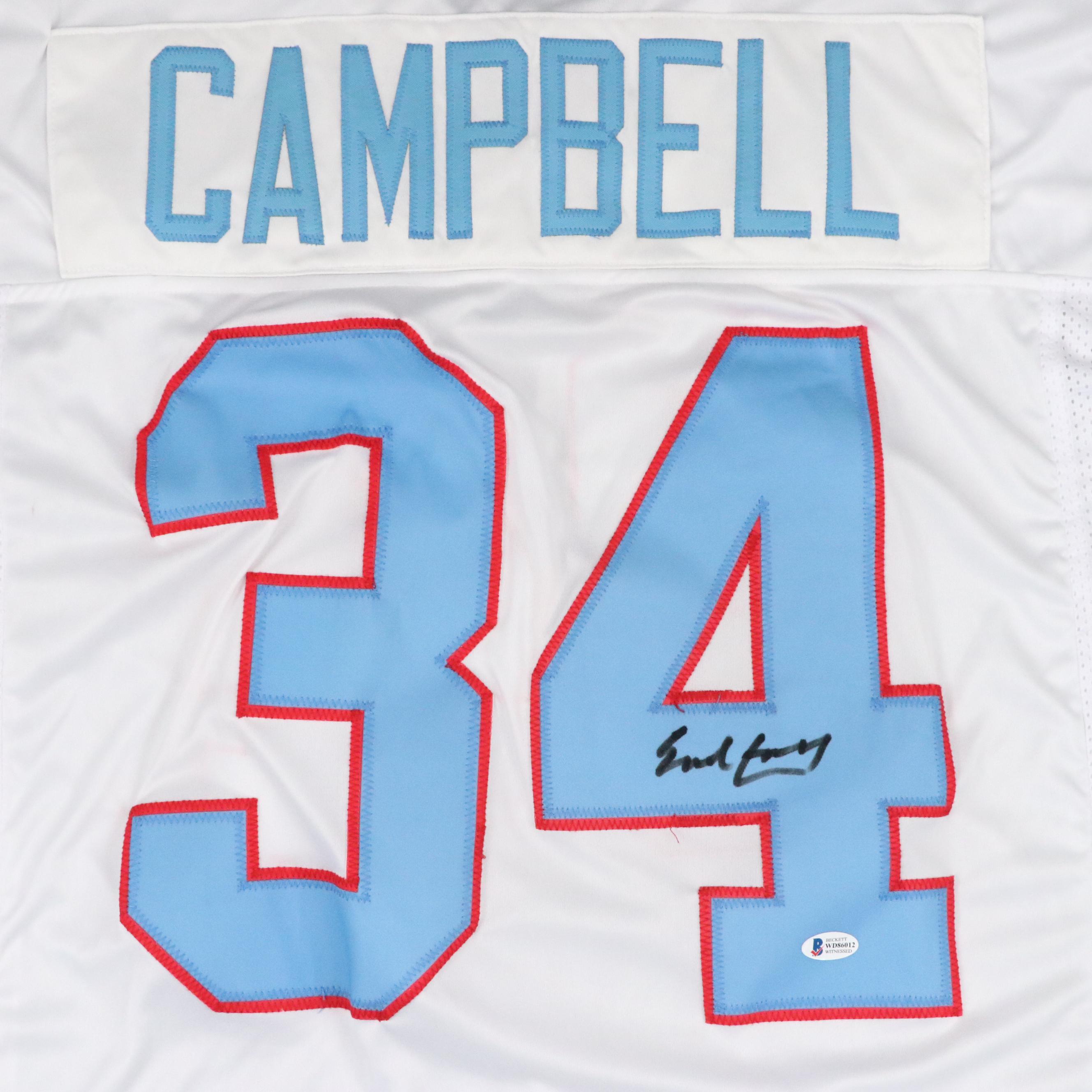 Earl Campbell Signed Houston Oilers NFL Football Jersey, Beckett