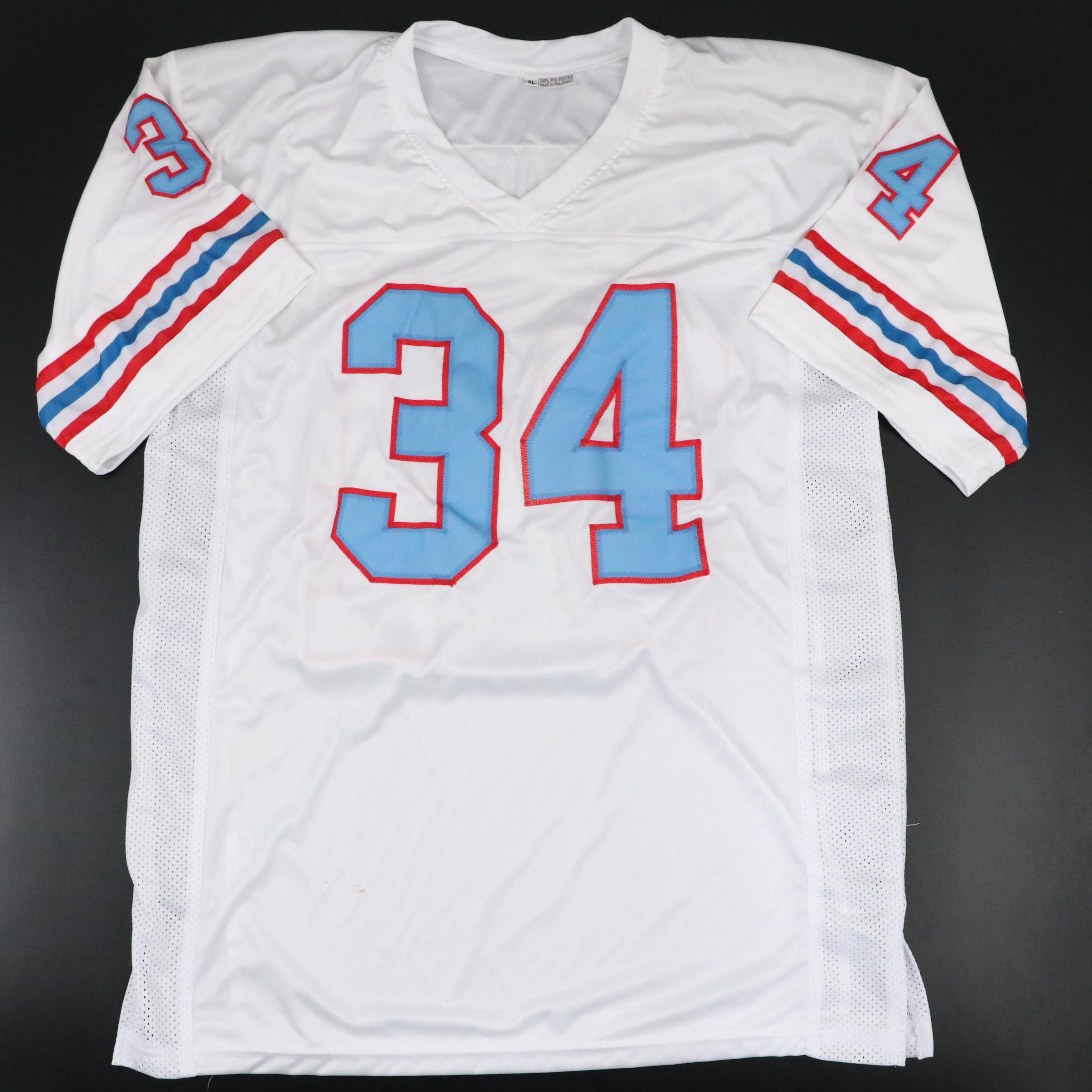 Earl Campbell Signed Houston Oilers NFL Football Jersey, Beckett