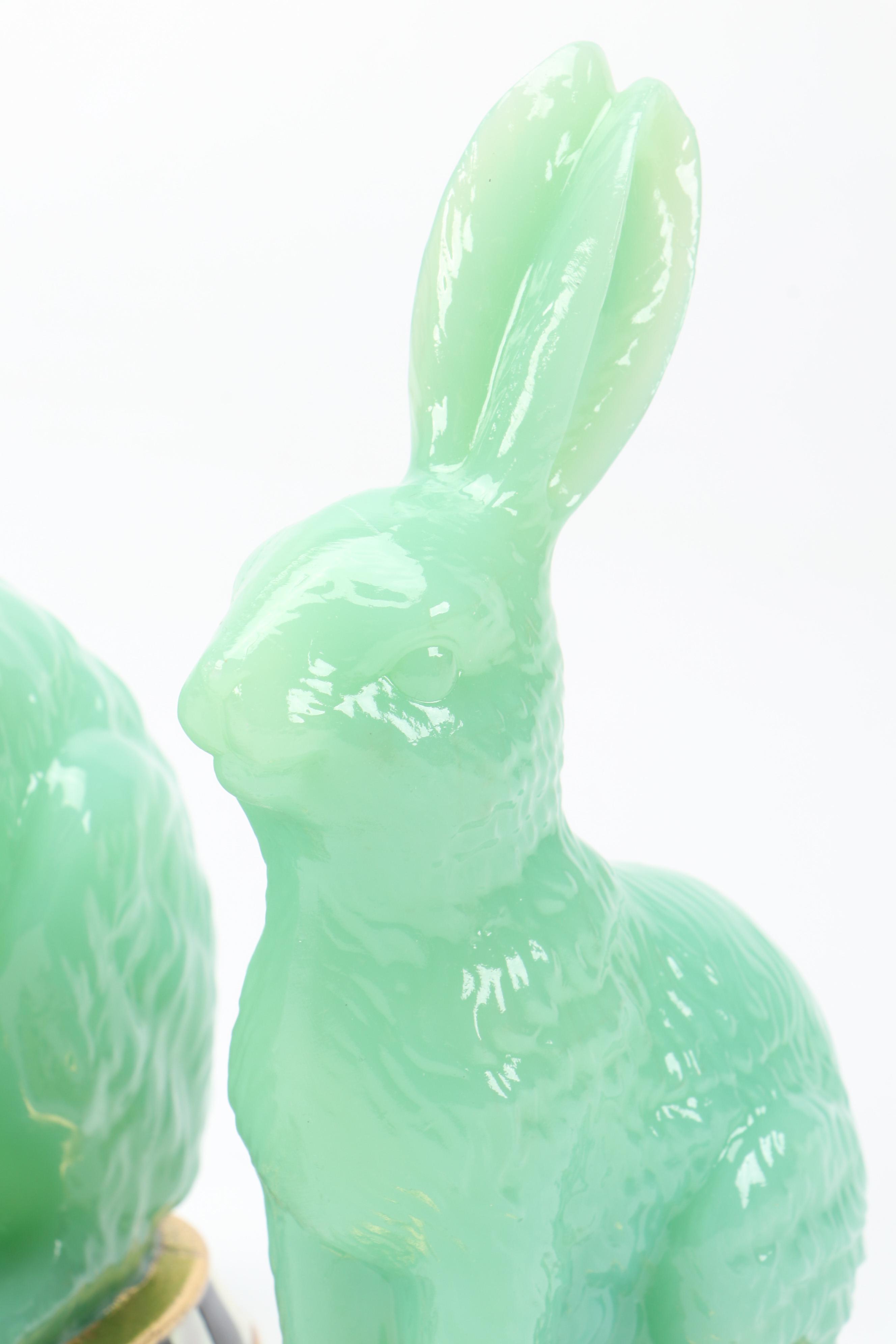 MacKenzie-Childs Resin Green Rabbits