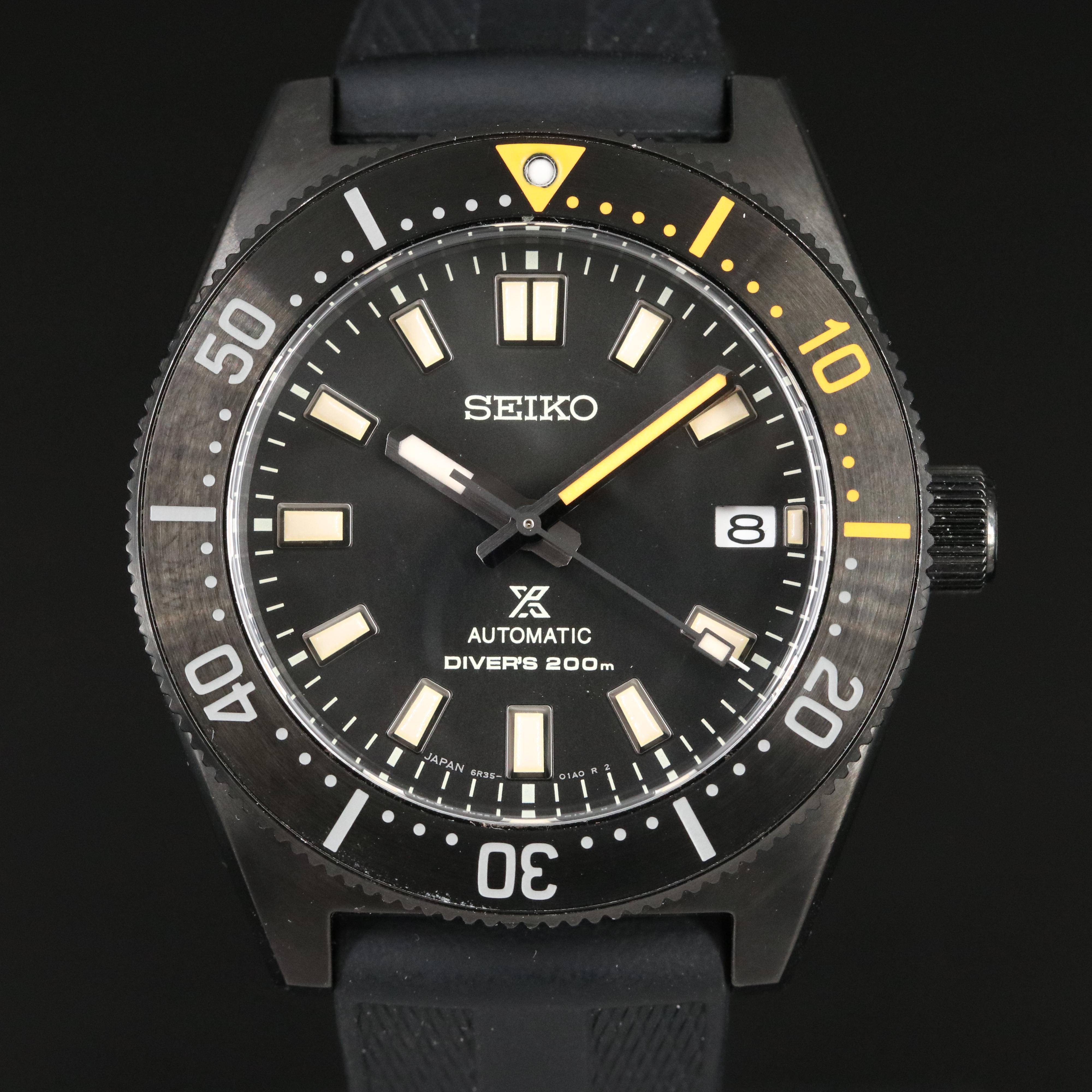 Seiko Prospex Limited Edition 6R35-01T0 Black DLC Steel Automatic Watch