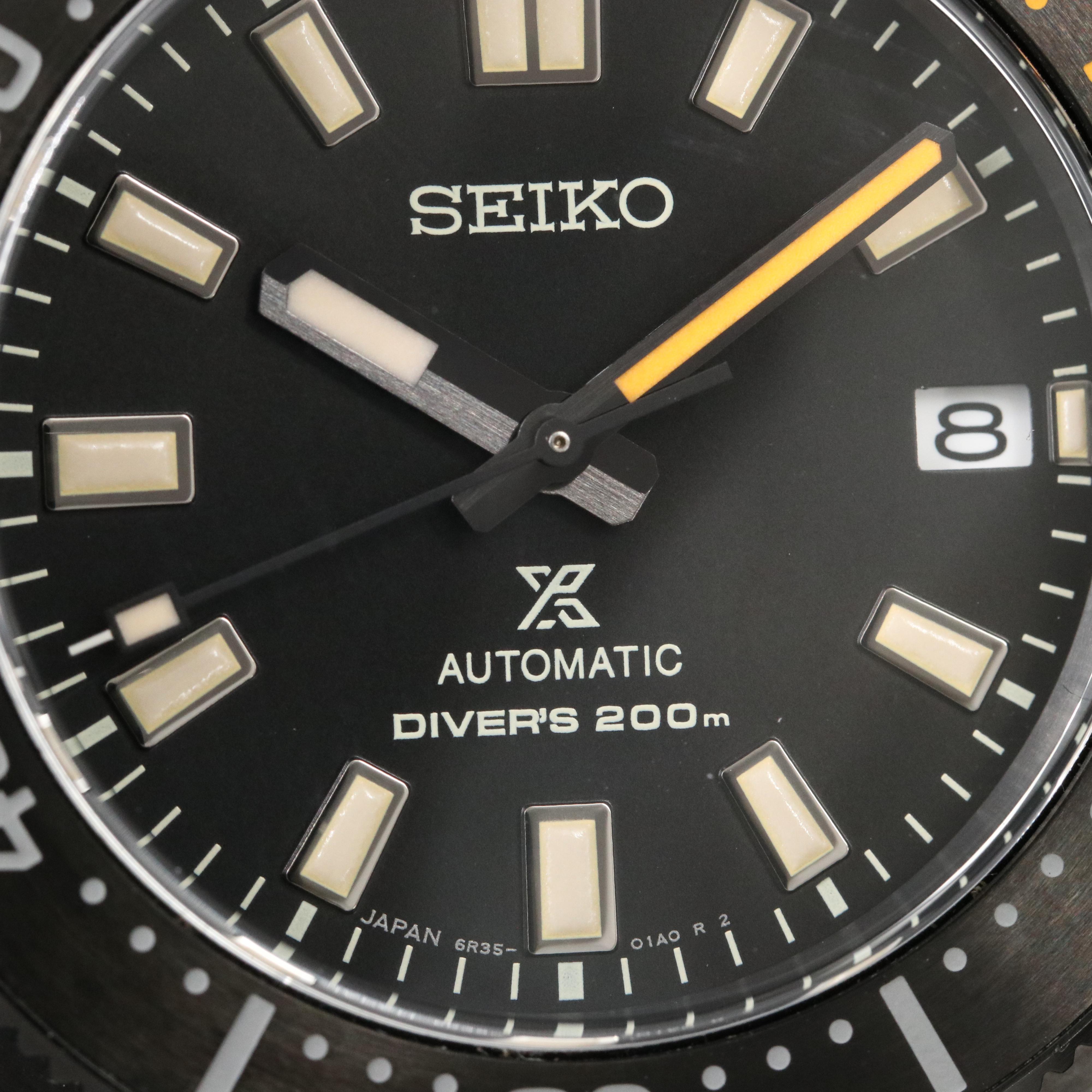 Seiko Prospex Limited Edition 6R35-01T0 Black DLC Steel Automatic Watch